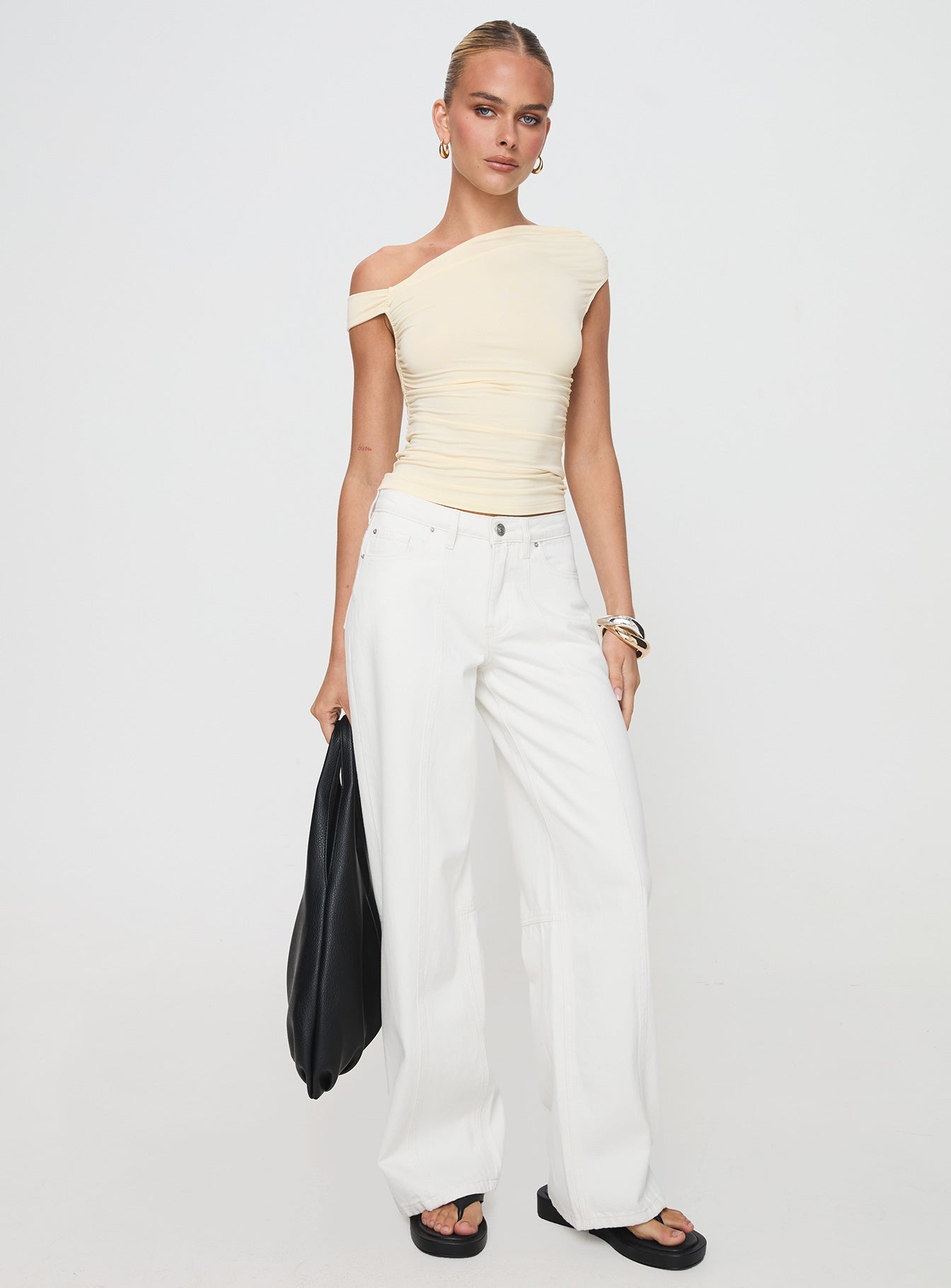 Lando Low Rise Straight Leg Jeans White - Image 3