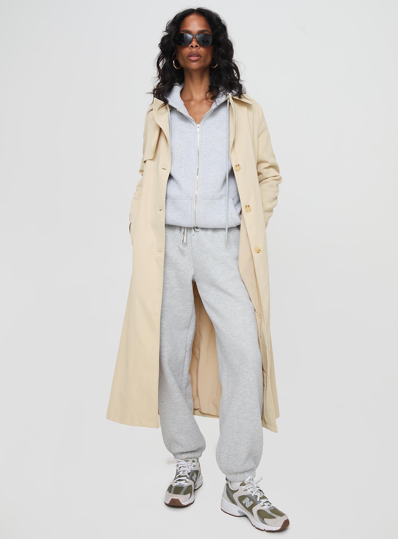Haili Trench Coat Beige - Image 3