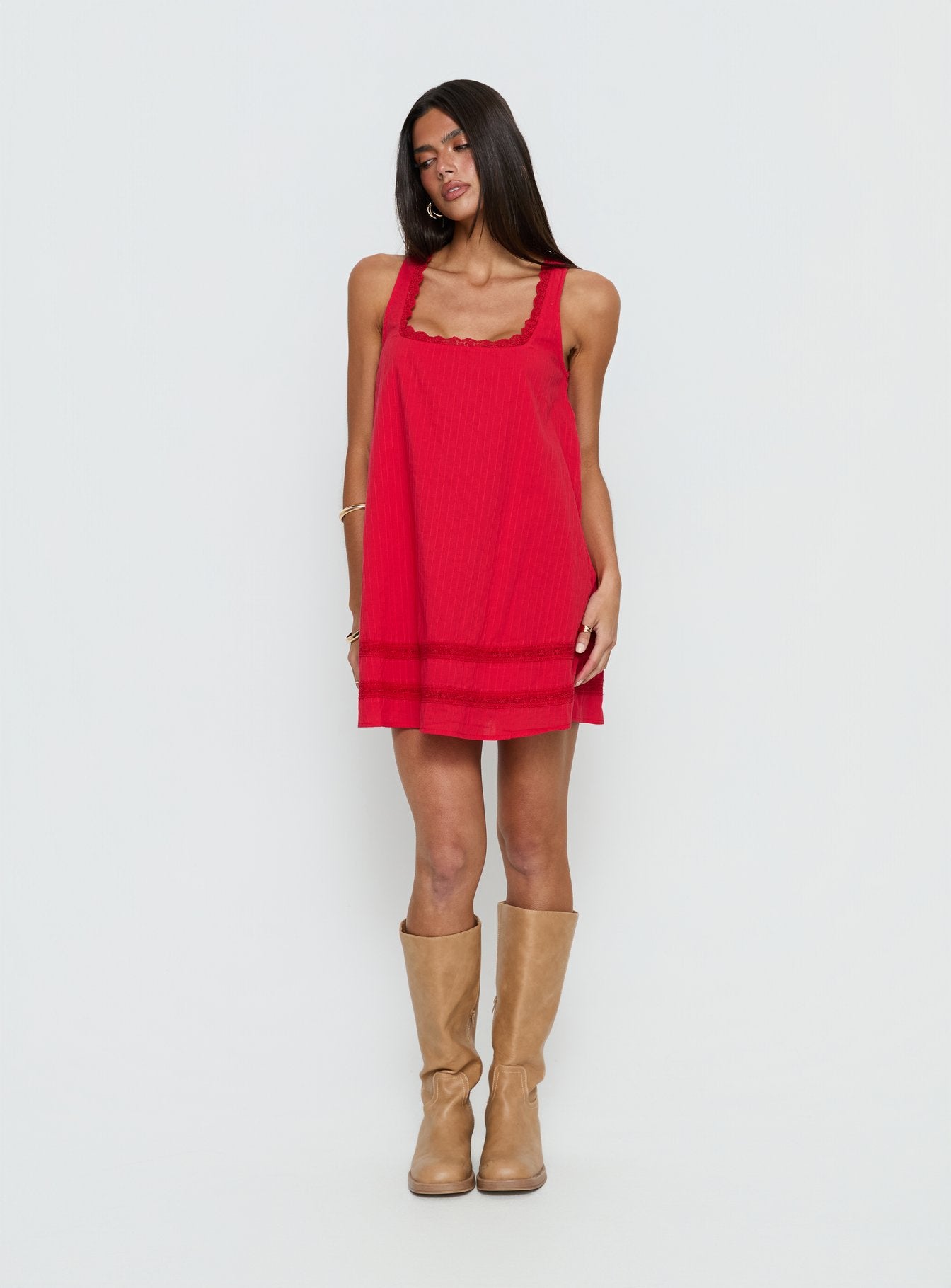 Alanah Mini Dress Red - Image 2