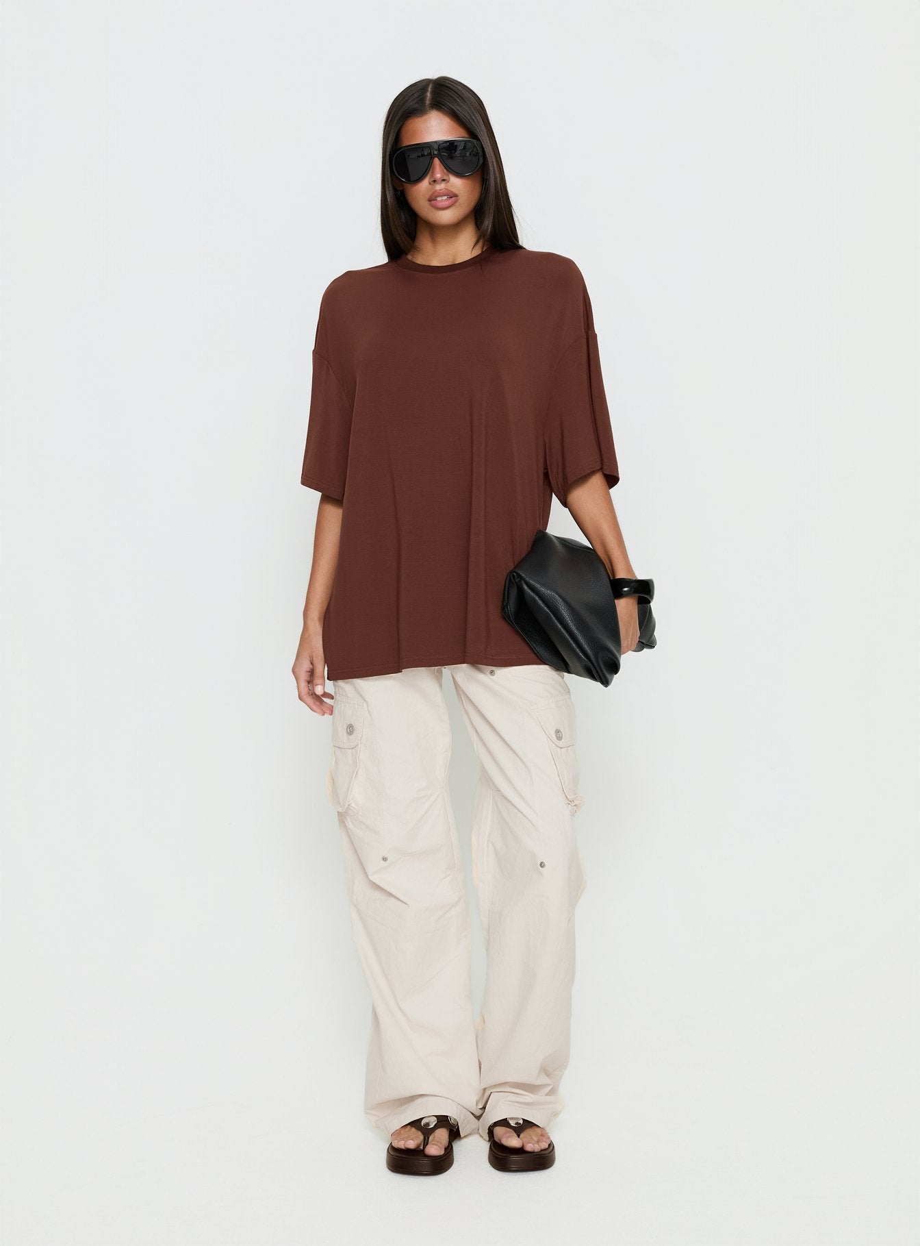 Kieryn Oversized Top Chocolate - Image 2