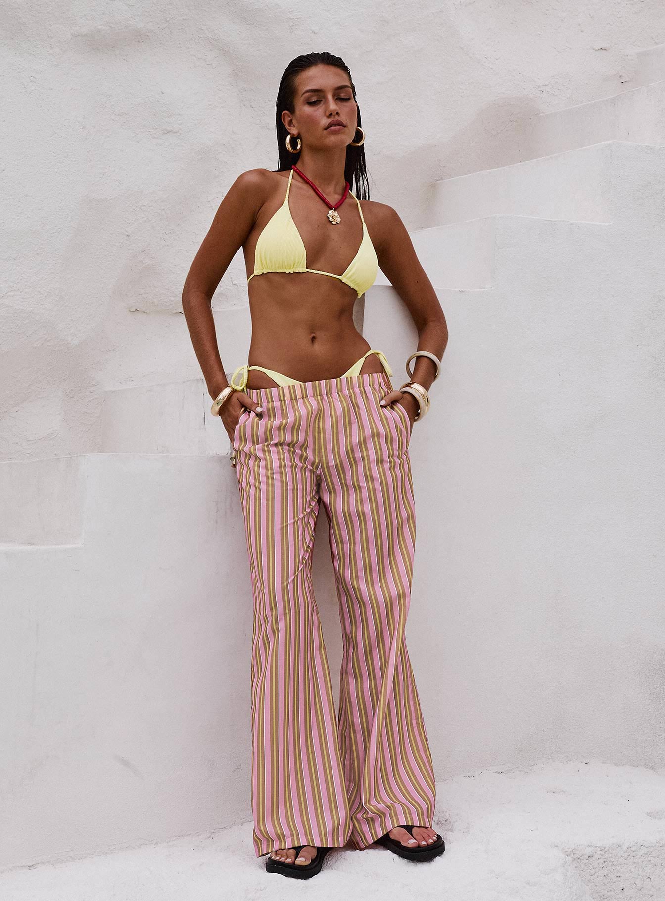 Taja Pants Pink Stripe - Image 2