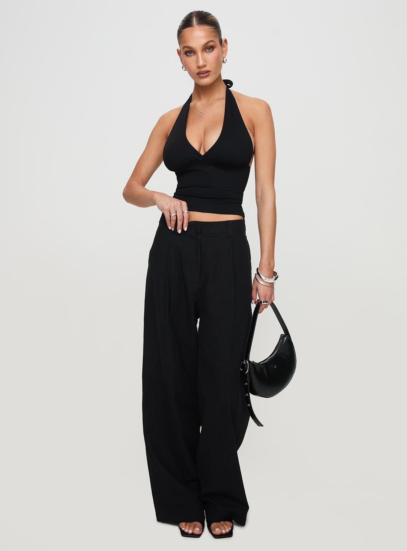 Whimsy Halter Top Black Petite - Image 3