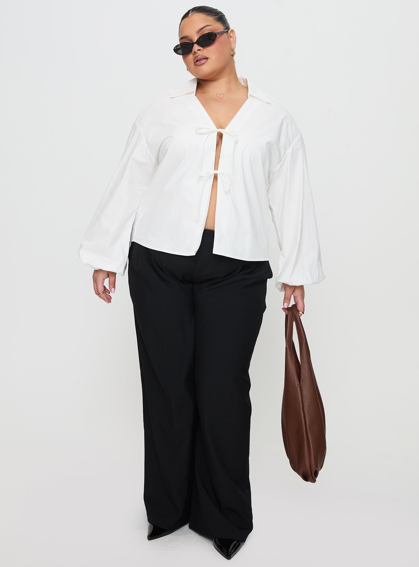 Rinon Long Sleeve Top White Curve - Image 3