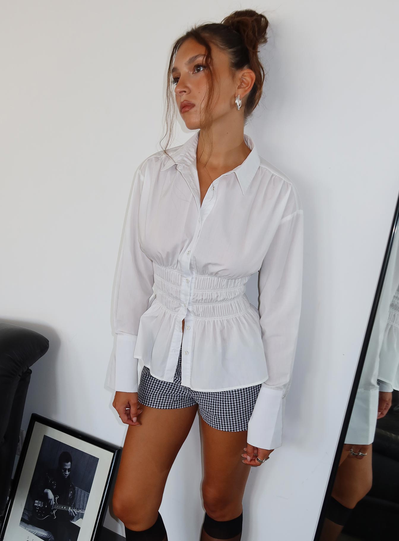 Hot Commodity Micro Shorts Black Gingham - Image 10