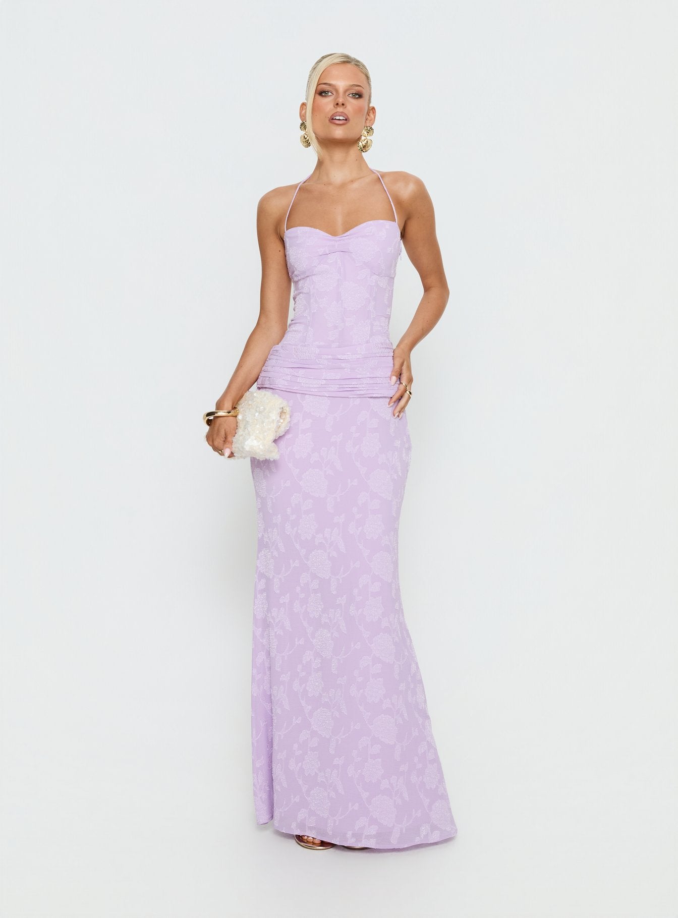 Love From Portofino Corset Maxi Dress Lilac - Image 3