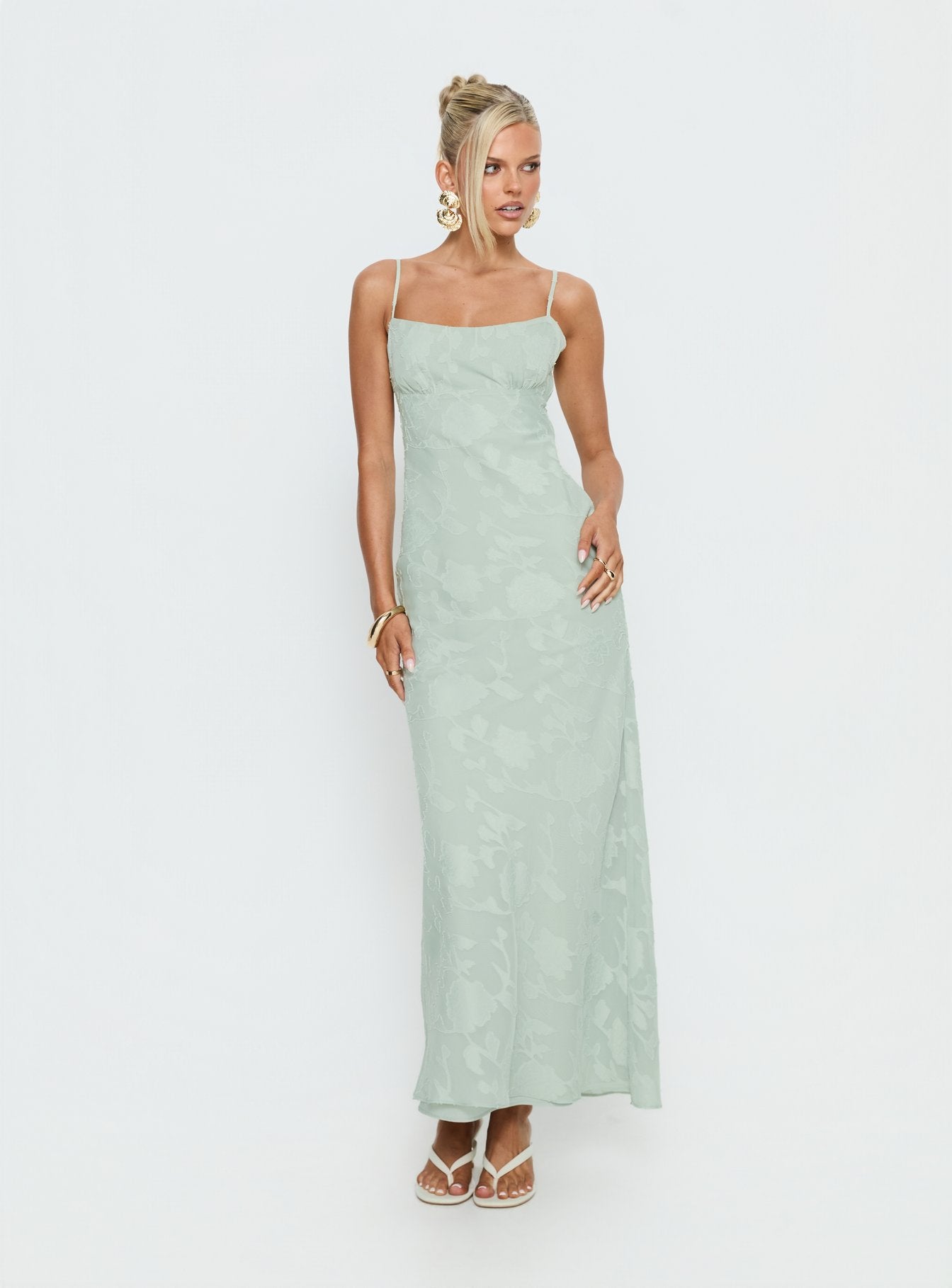 Avienna Maxi Dress Sage Burnout - Image 3