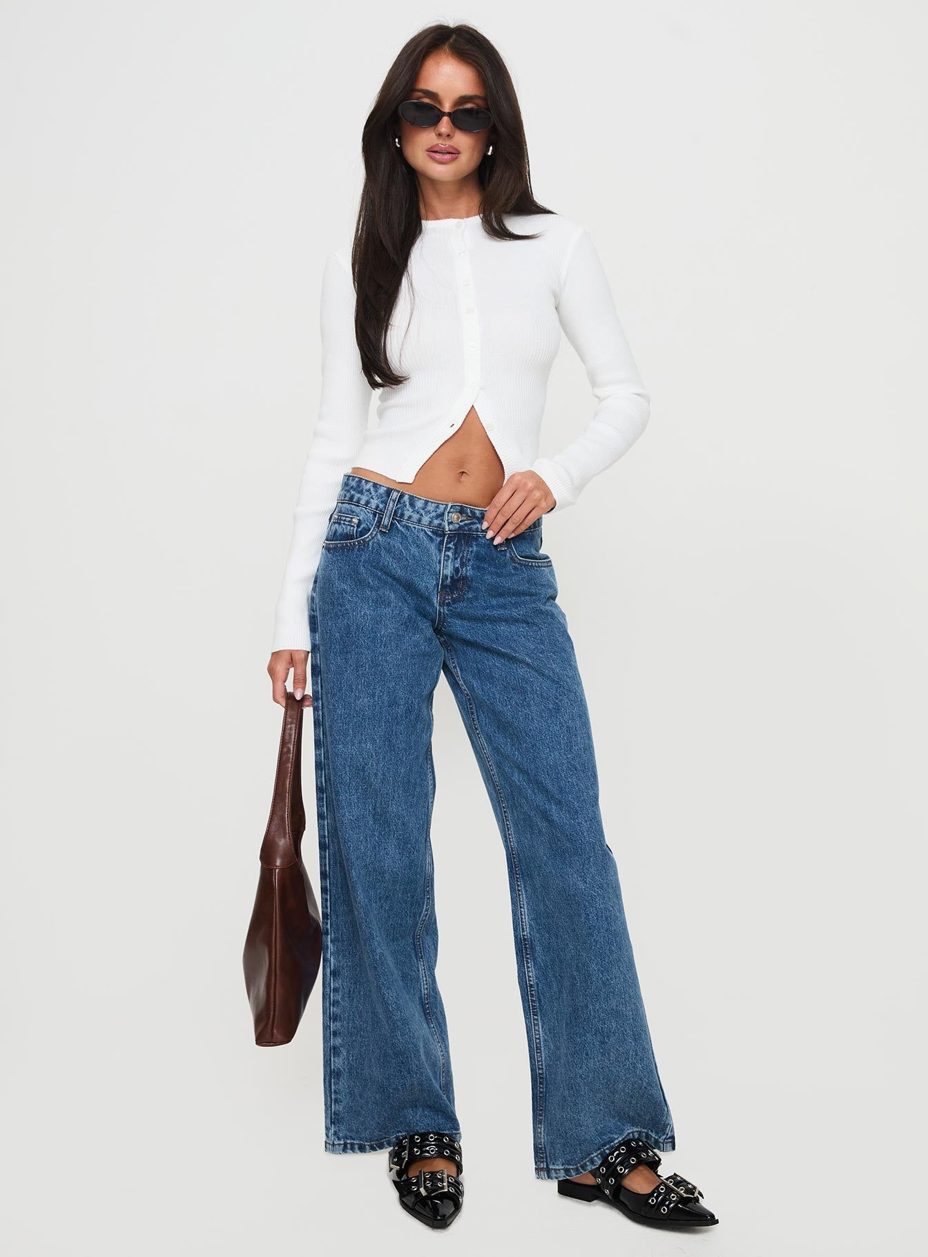 Suzu Long Sleeve Knit Top White - Image 3
