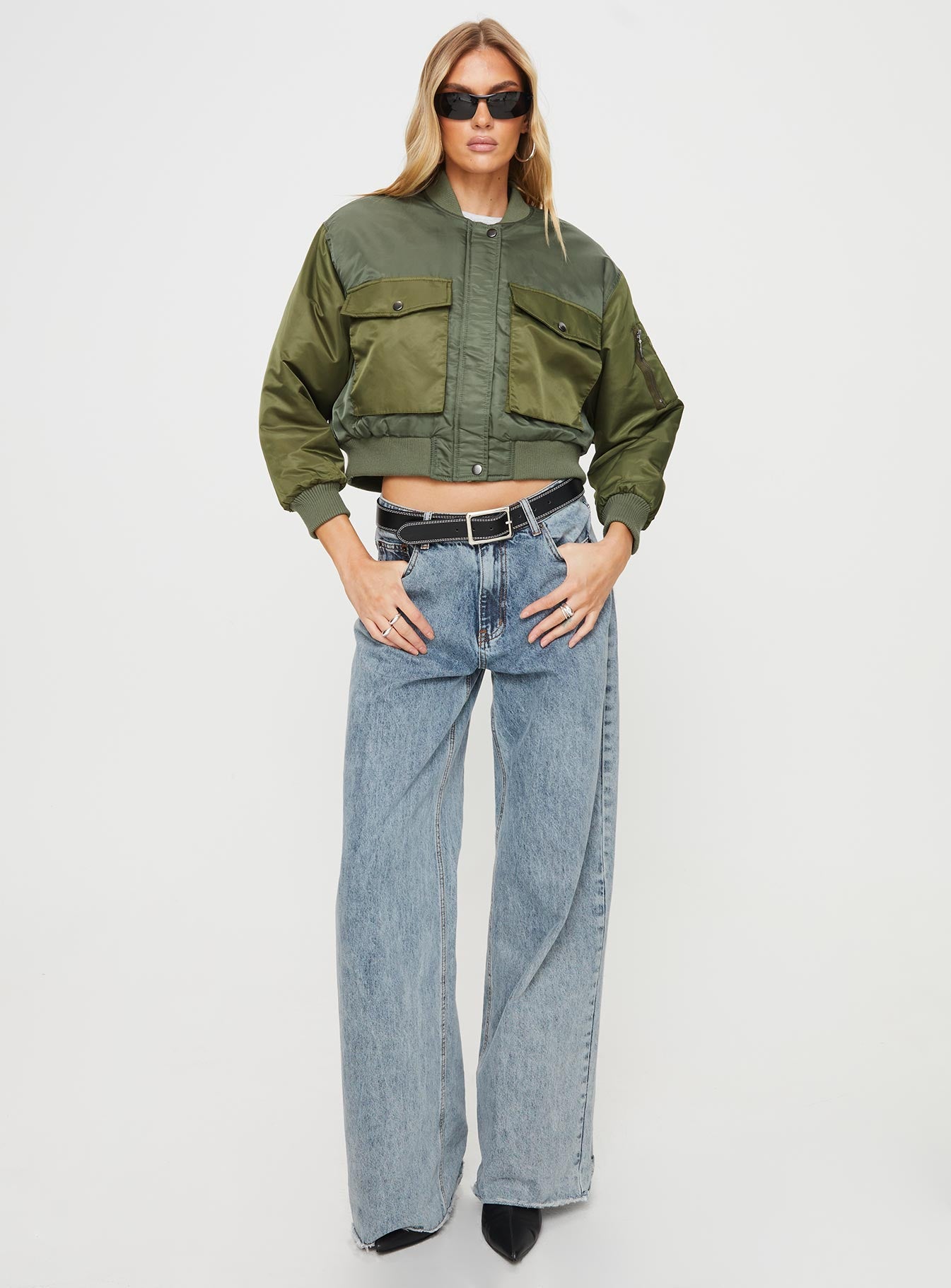 Milener Utility Bomber Jacket Olive - Image 3