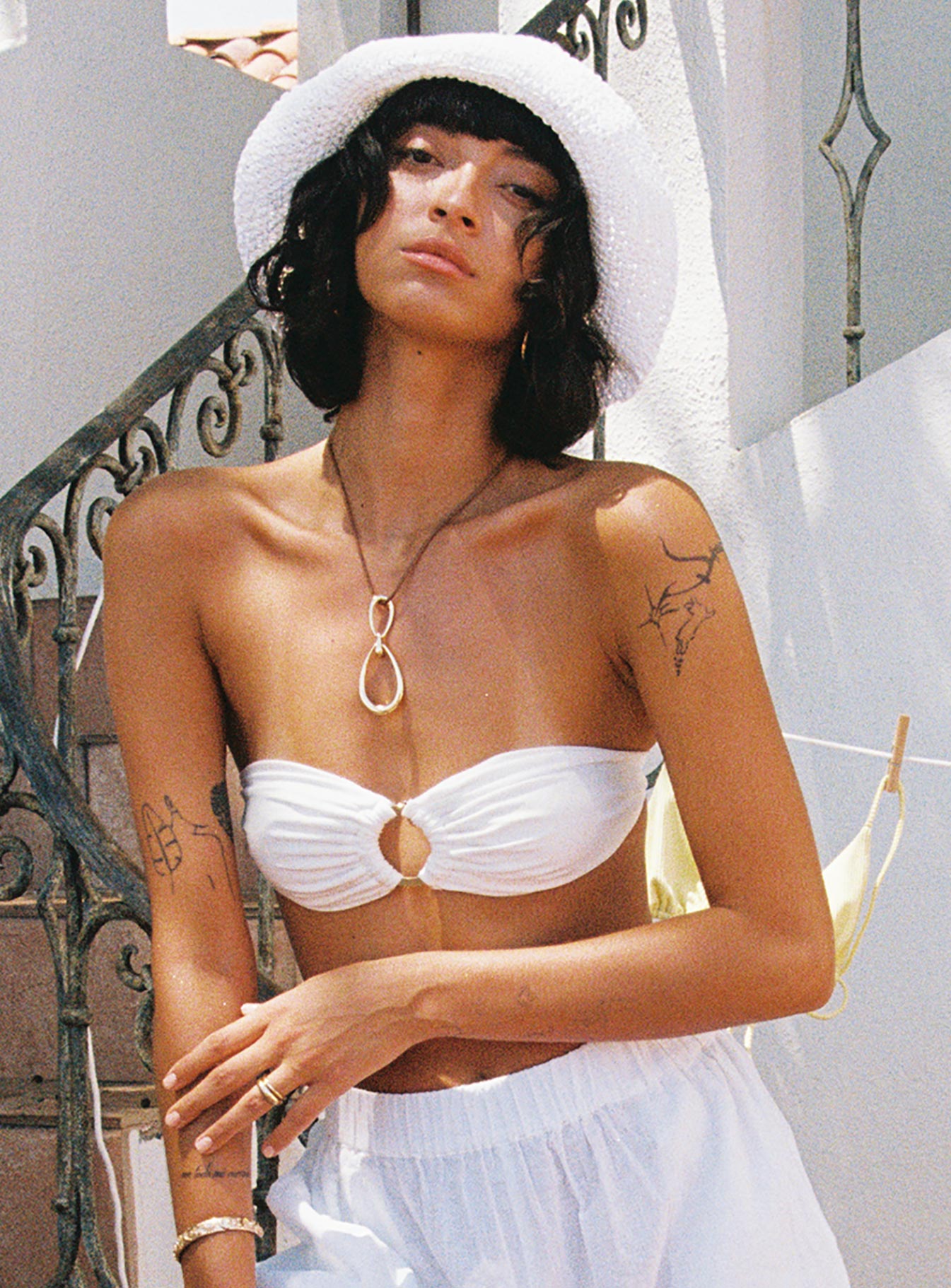 Janea Bandeau Bikini Top White - Image 5