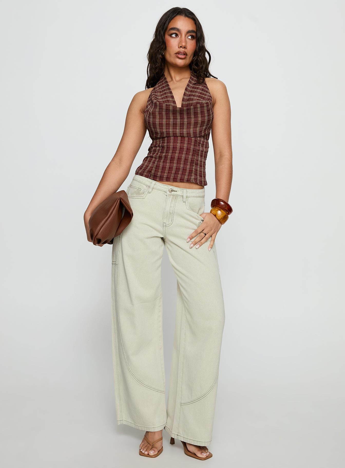 Amargo Mid Rise Baggy Jeans Sage Wash - Image 3