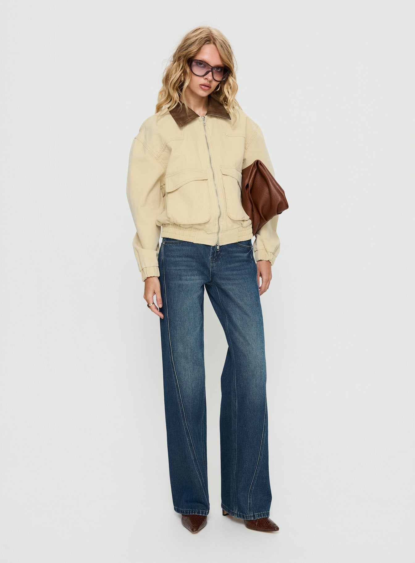Sancia Bomber Jacket Beige - Image 3