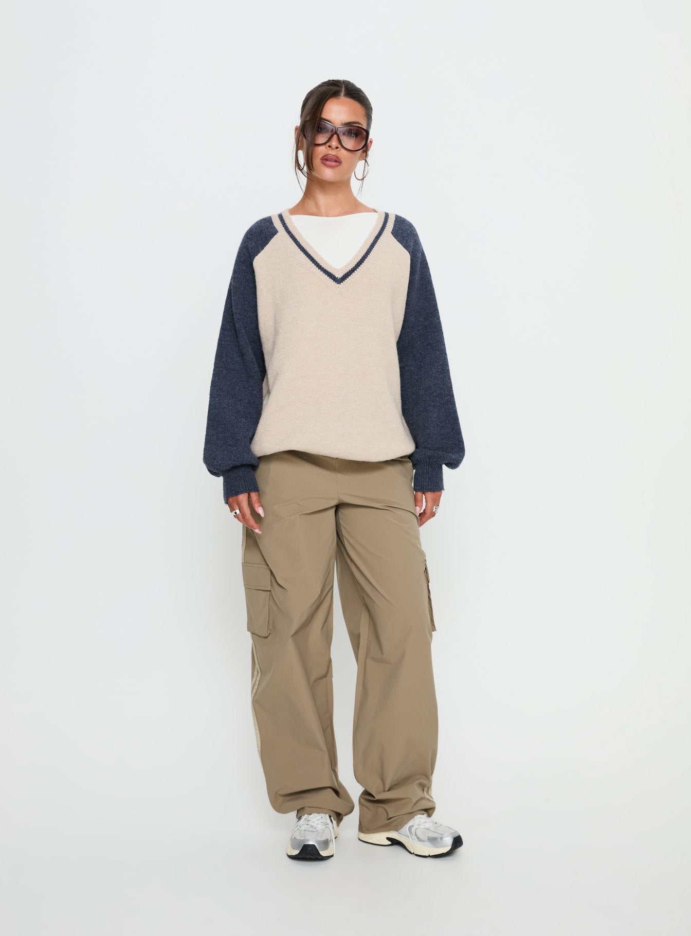 Ellyn Baggy Cargo Pants Khaki - Image 2