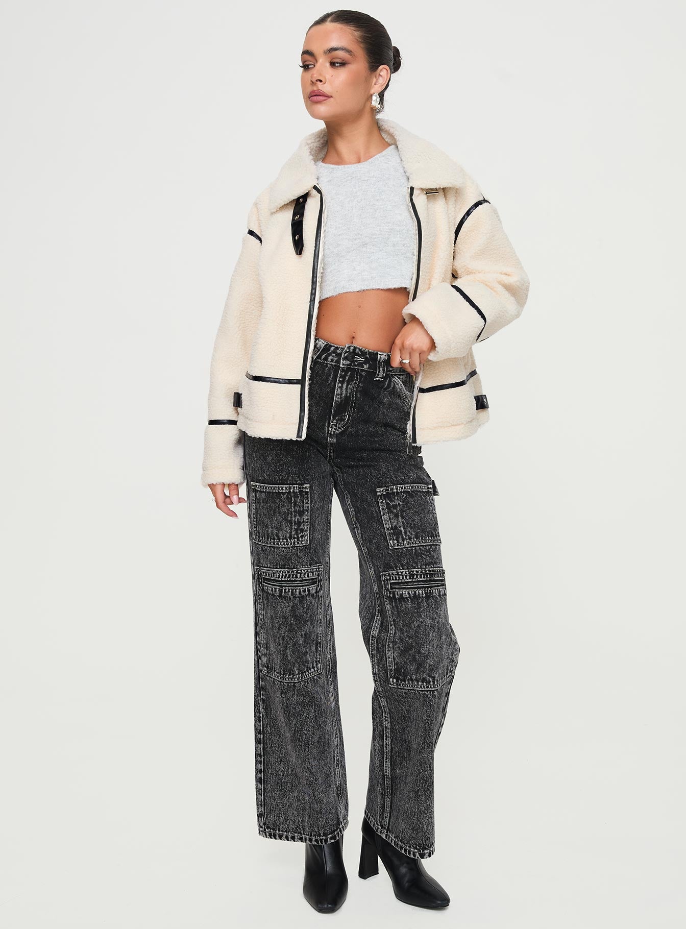 Lumanara Shearling Jacket Cream - Image 2