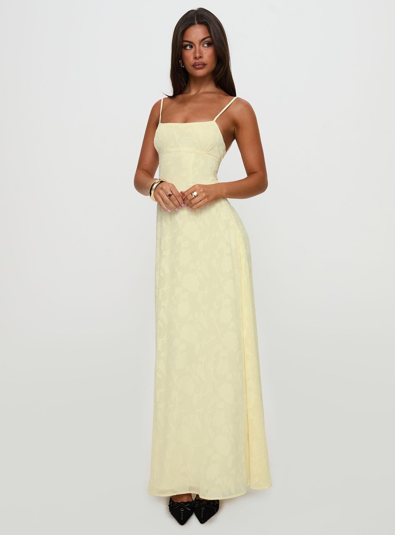 South Of France Maxi Dress Yellow - Image 10