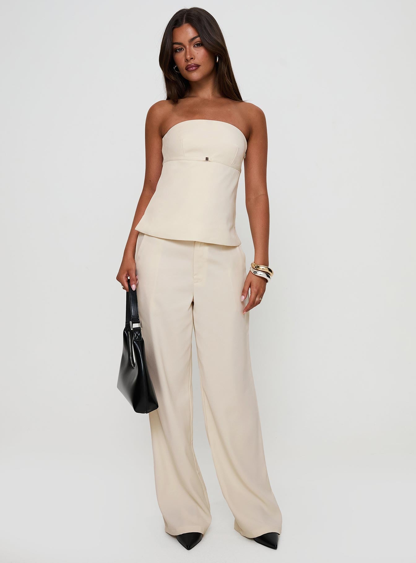 Irresistible Wide Leg Pant Cream - Image 3