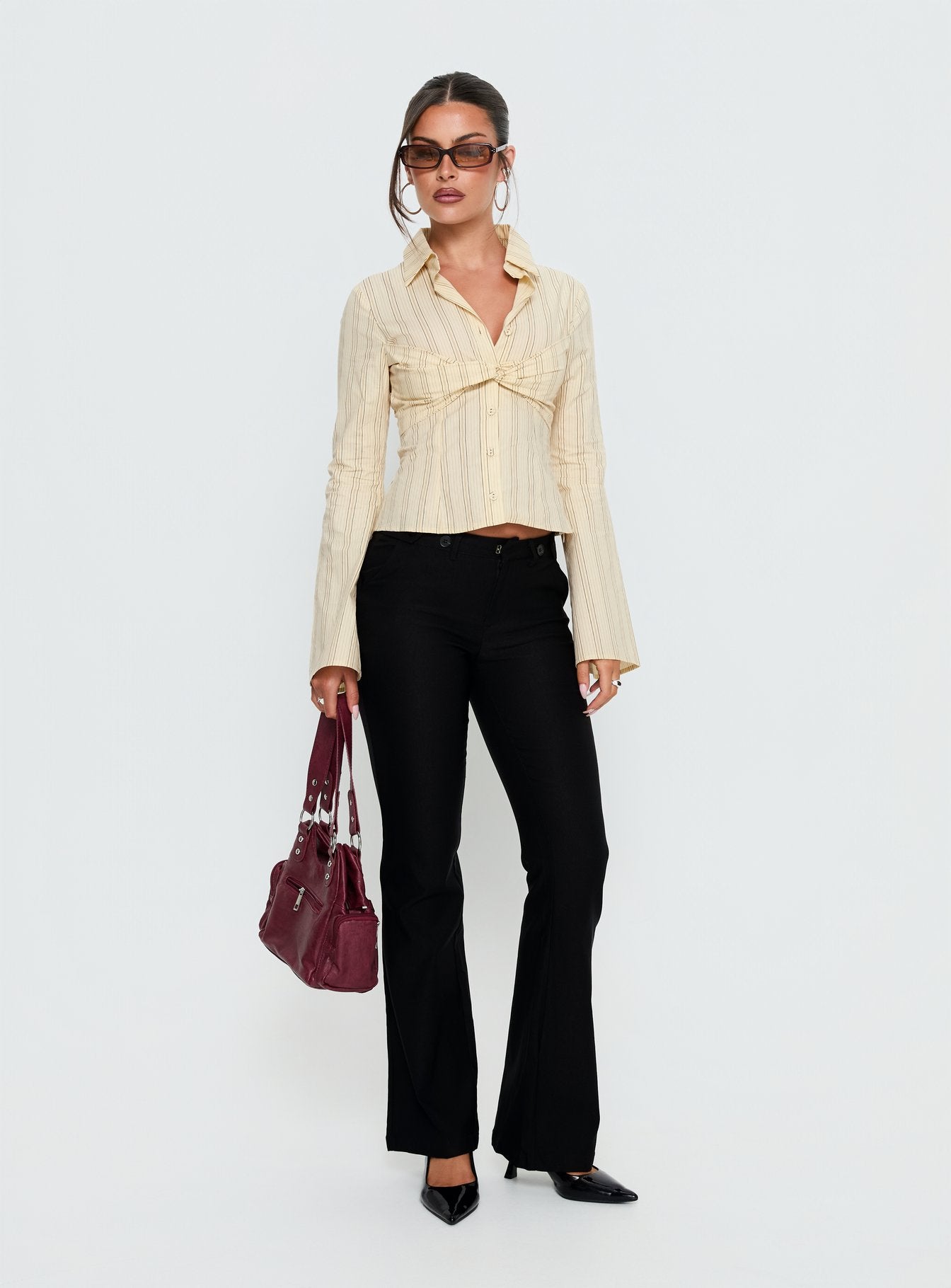 Dariana Flare Pants Black - Image 2