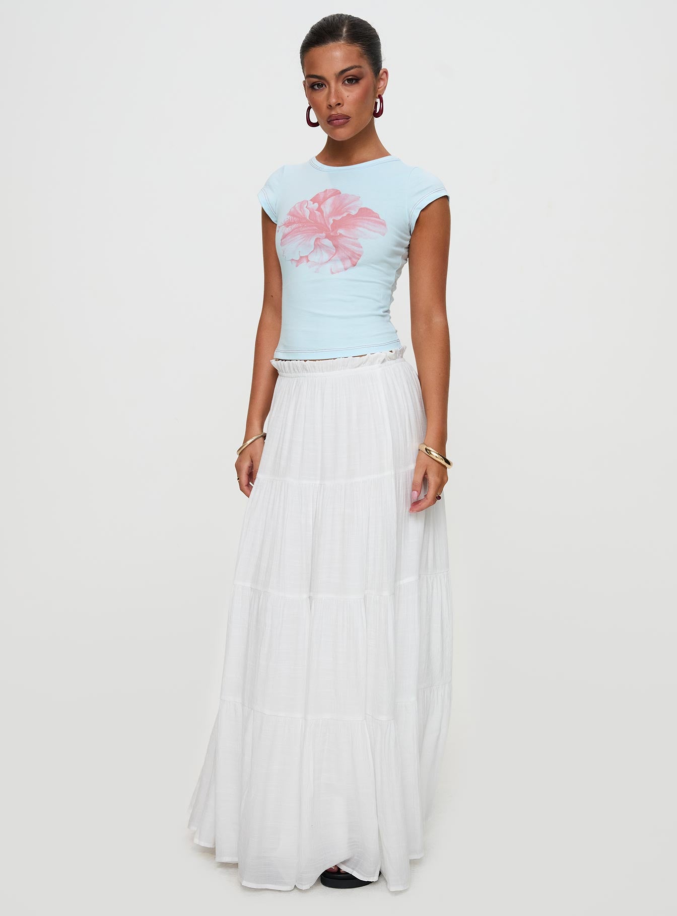 Mya Maxi Skirt White - Image 8