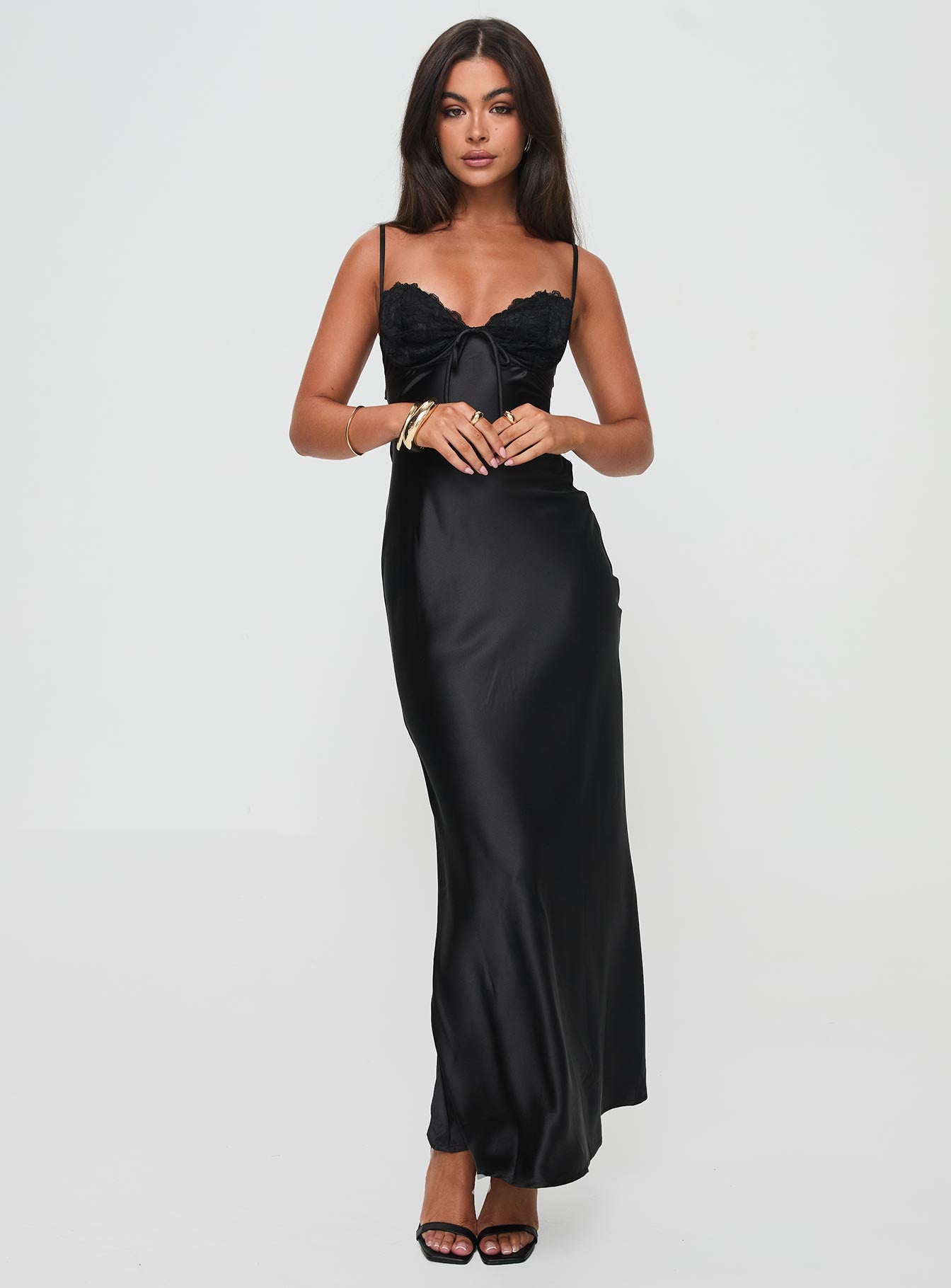 Fadyen Bias Cut Maxi Dress Black Tall - Image 4