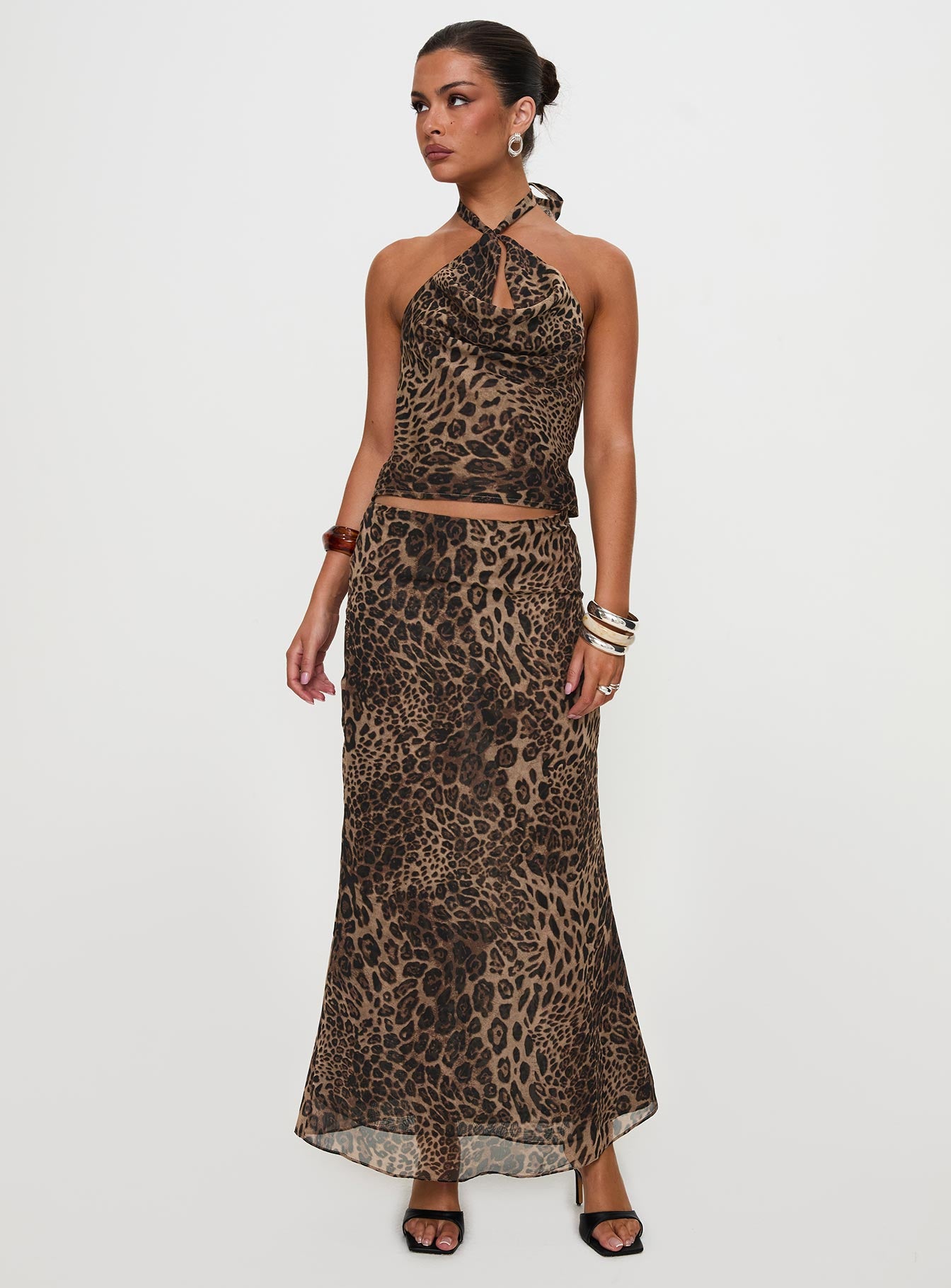 Eleganza Maxi Skirt Leopard - Image 9