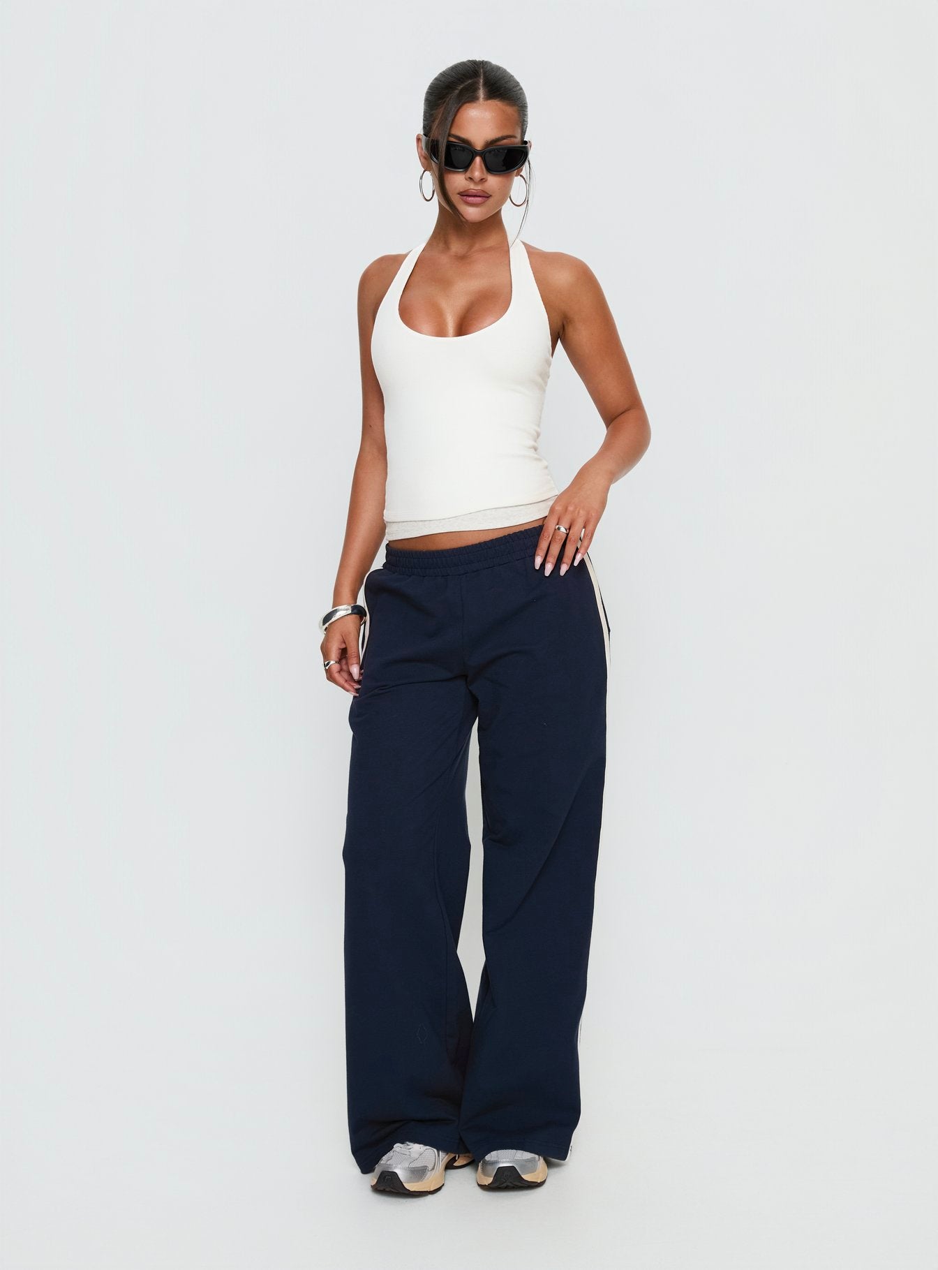 Debee Layered Halter Top White / Grey - Image 3