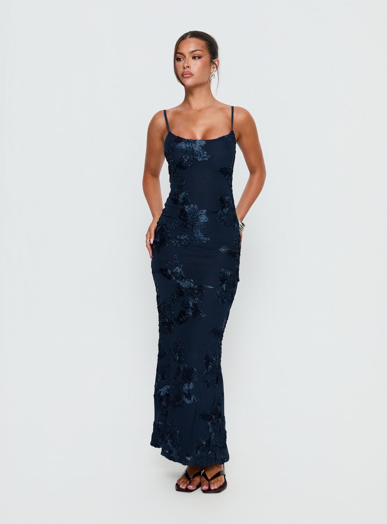 Jacalyn Maxi Dress Navy - Image 2