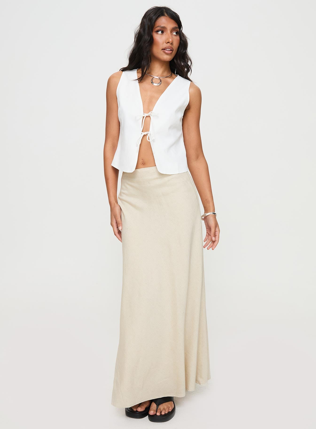All In Maxi Skirt Beige - Image 3
