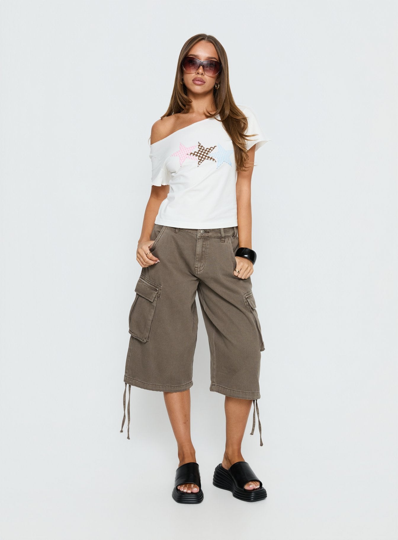 Starry Girl Loose Graphic Top White - Image 4