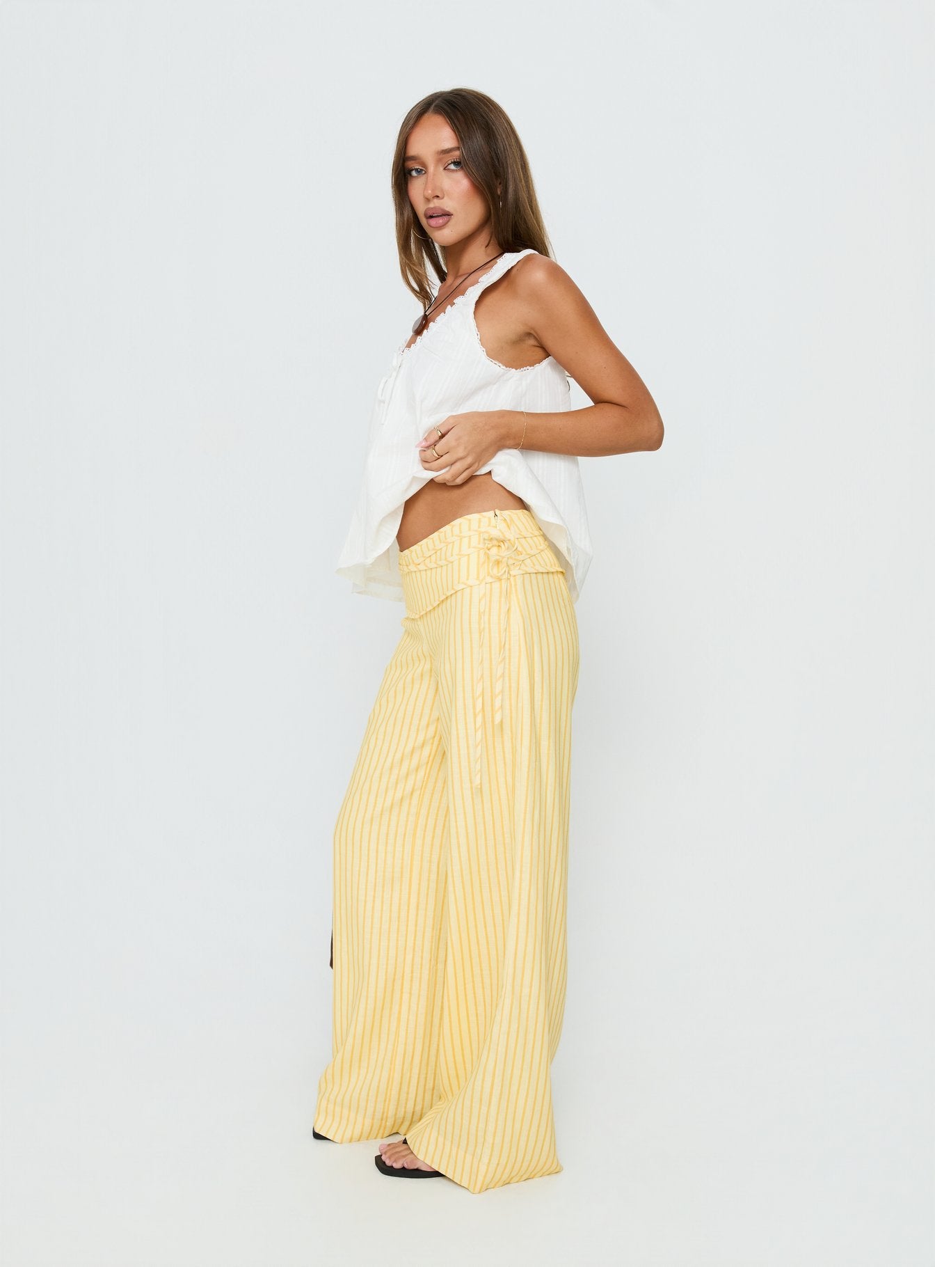 Silver Moon Pants Yellow Stripe - Image 3