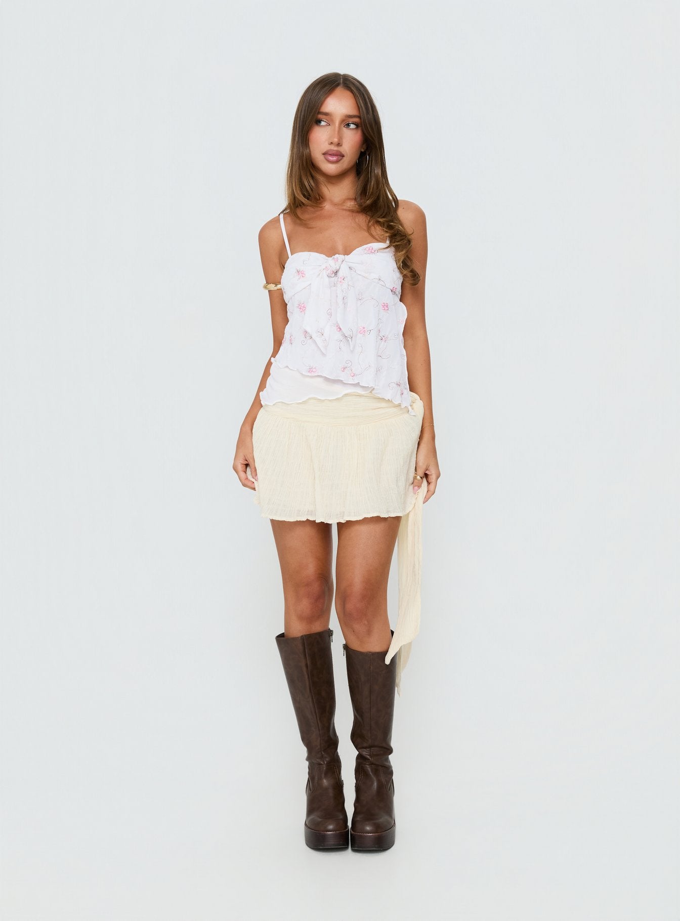 Paislie Mesh Top White - Image 3