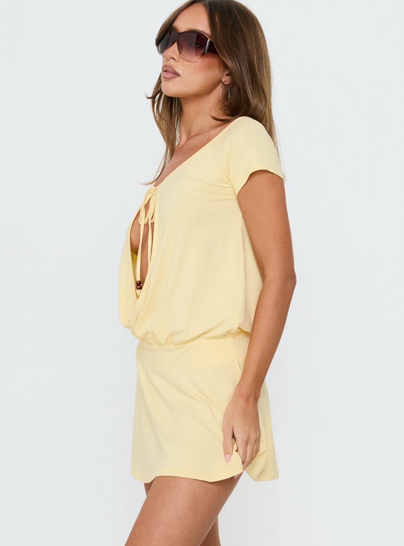 Papino Mini Dress Lemon - Image 3