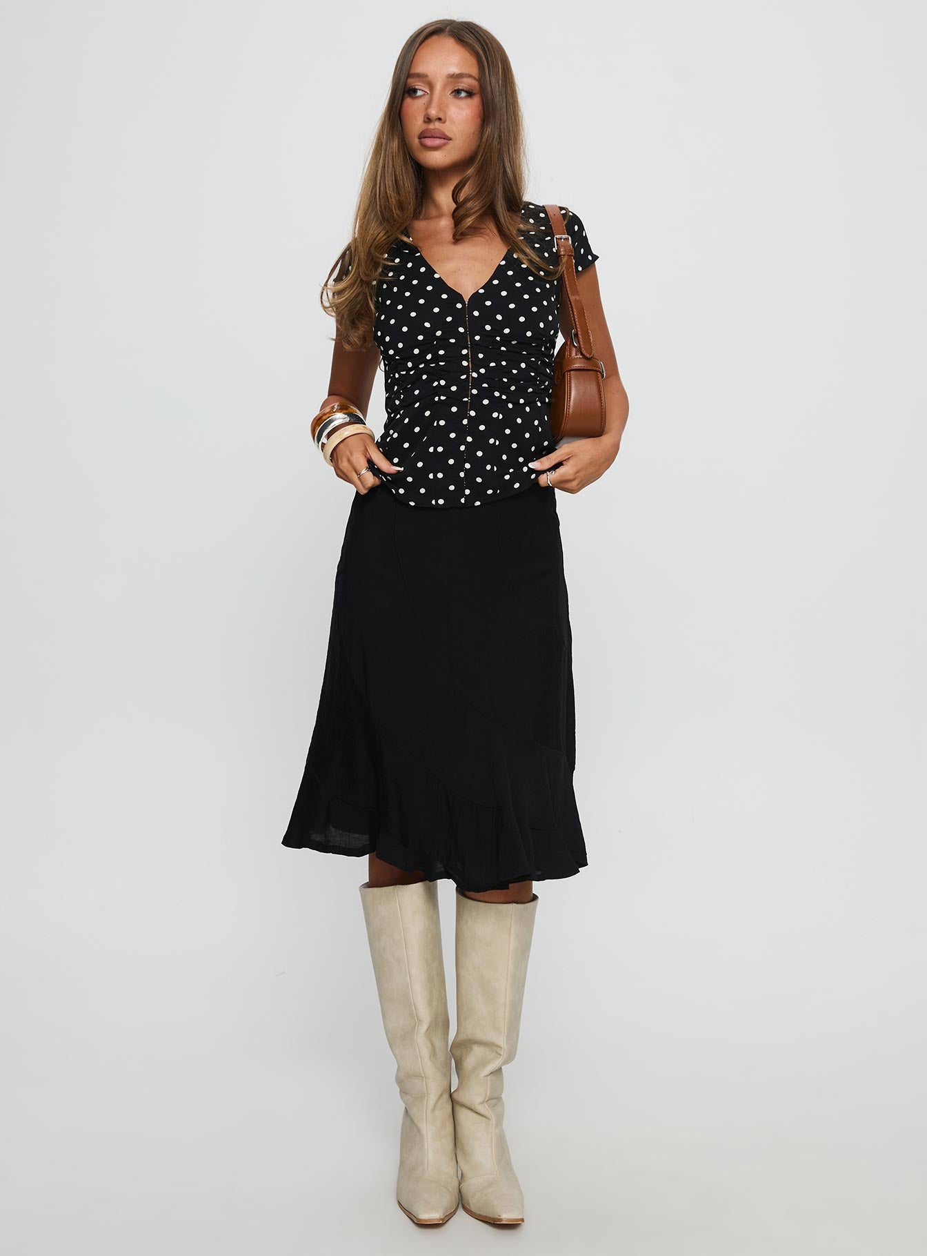 Indulgence Corset Top Black Polka Dot - Image 3