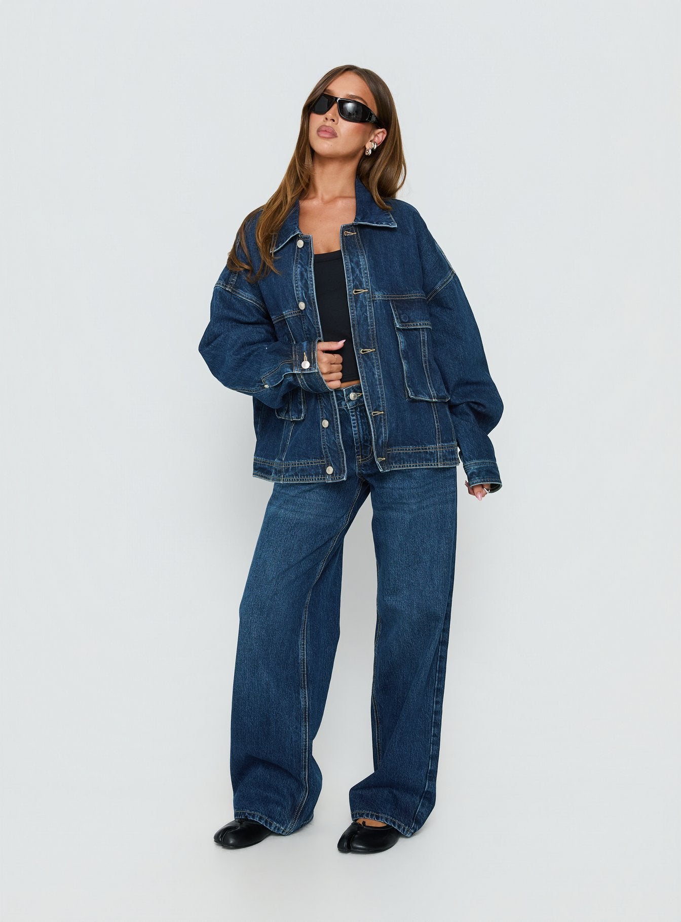 Kier Oversized Jacket Denim Dark Blue Wash - Image 3