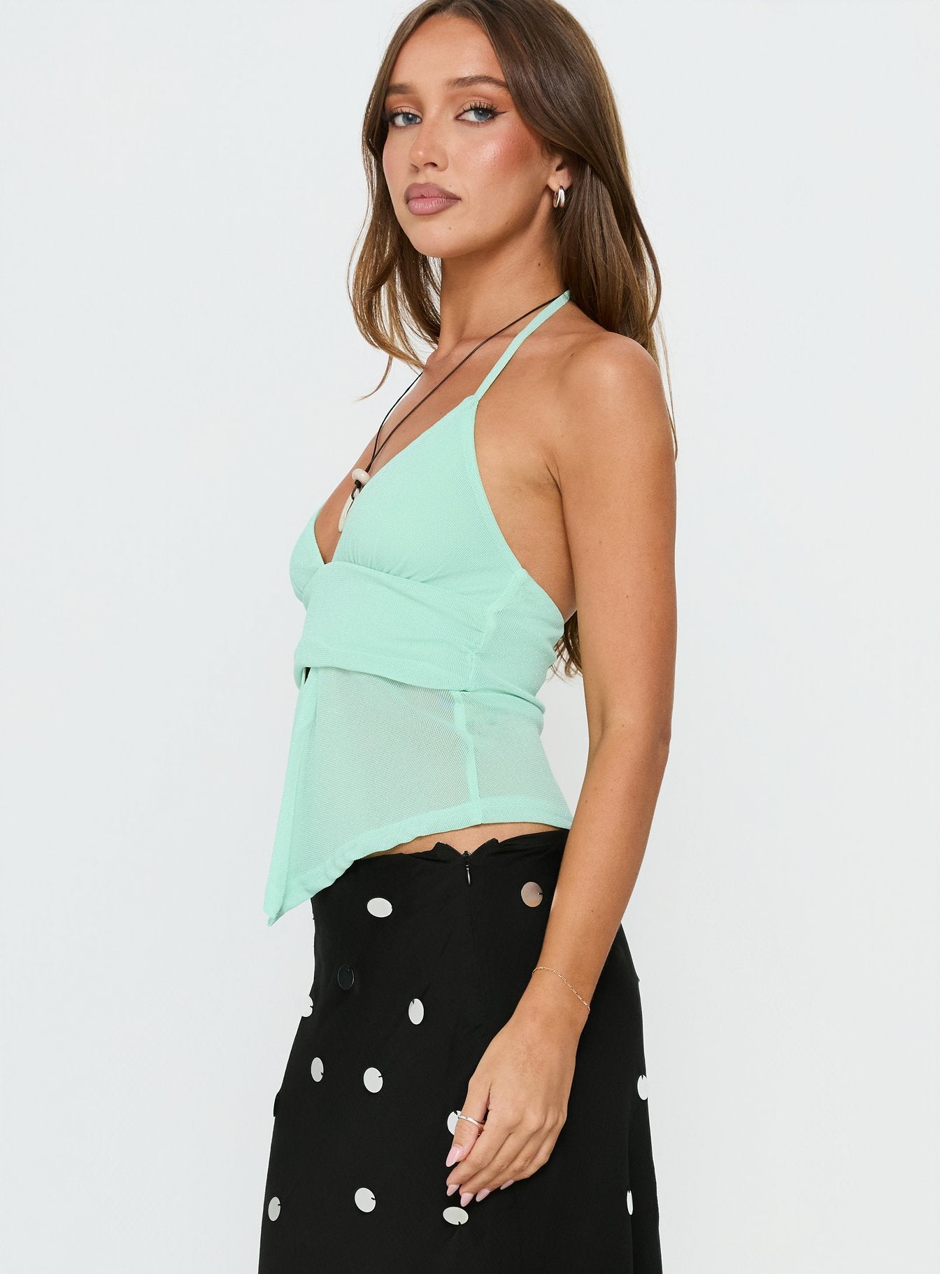 Averee Halter Top Mint Sparkle - Image 3