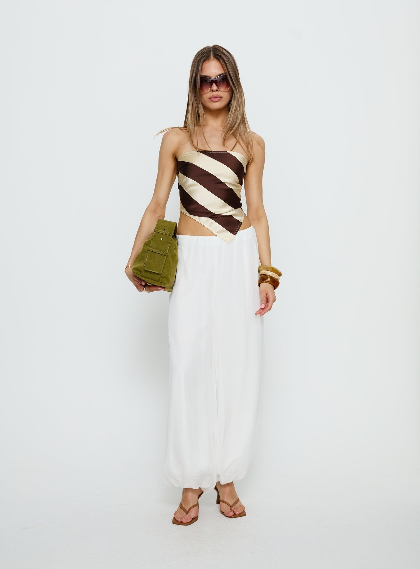 Mirosa Balloon Leg Pants White - Image 3