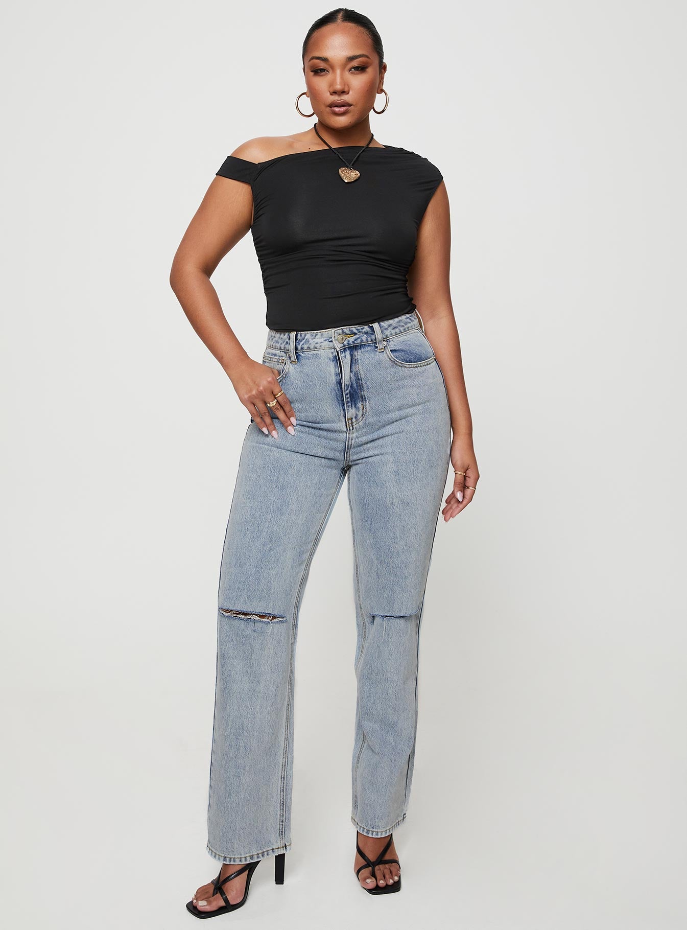 Holland High Rise Straight Leg Jeans Denim - Image 7