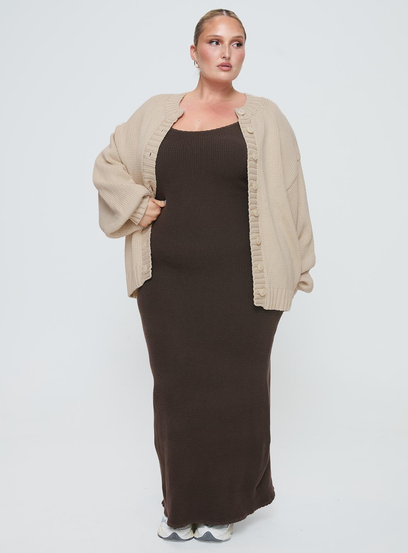 Edern Cardigan Cream Curve - Image 2