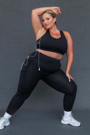 Achieve Activewear Leggings Black Curve
