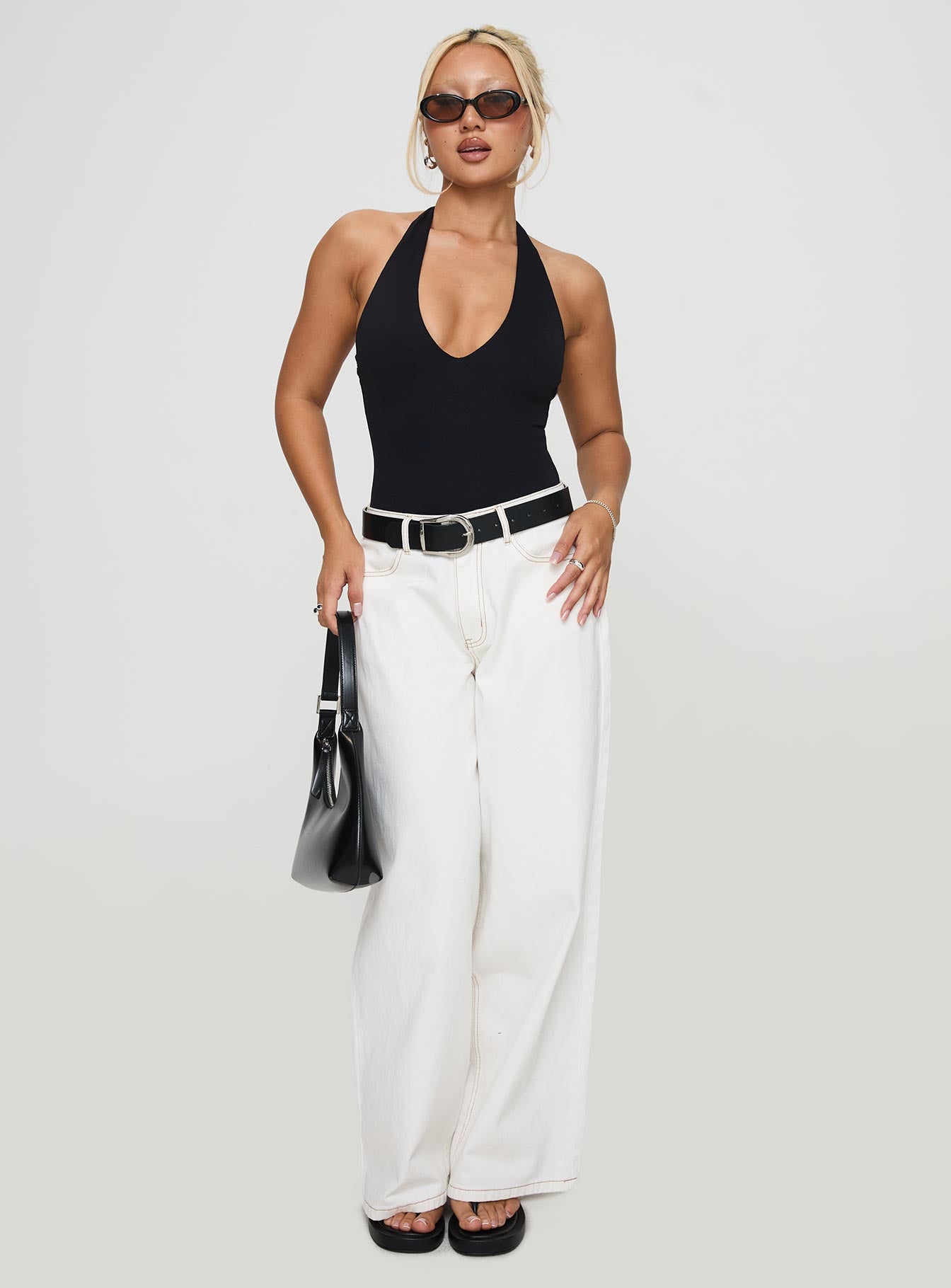 Someone New Halter Bodysuit Black Tall - Image 3
