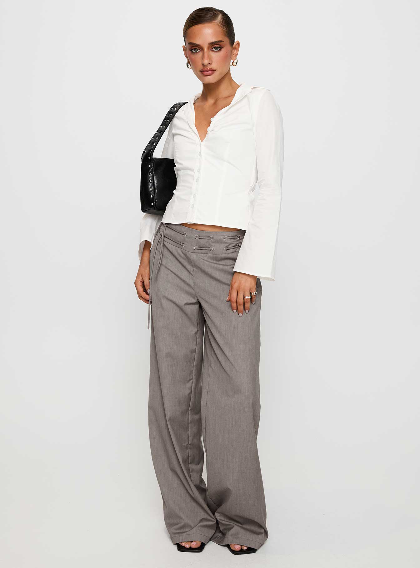 Just Have Fun Wide Leg Pant Grey Petite - Image 6
