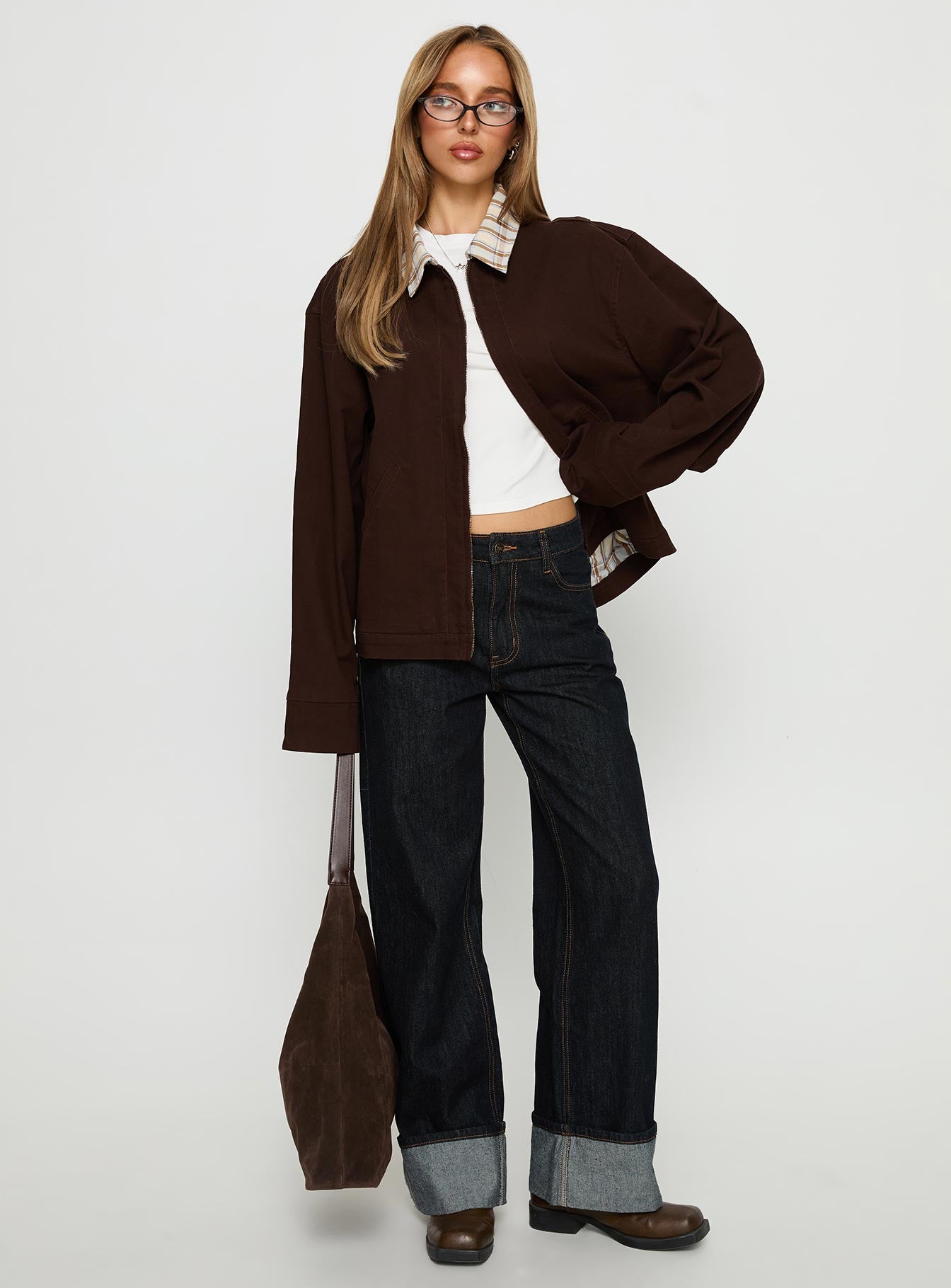 Soraia Workwear Jacket Brown - Image 3