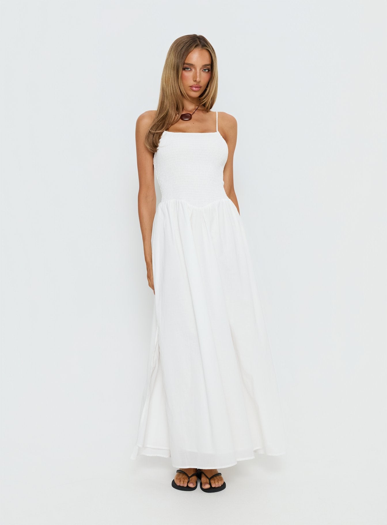 Carys Maxi Dress White - Image 3