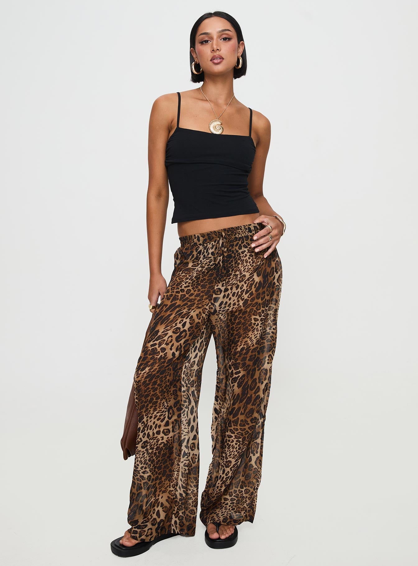 Fyre Wide Leg Pant Leopard - Image 3