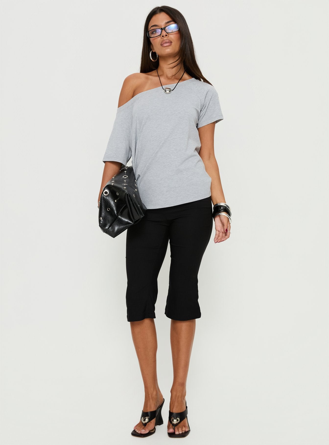 Icon Baby Off Shoulder Top Grey - Image 2