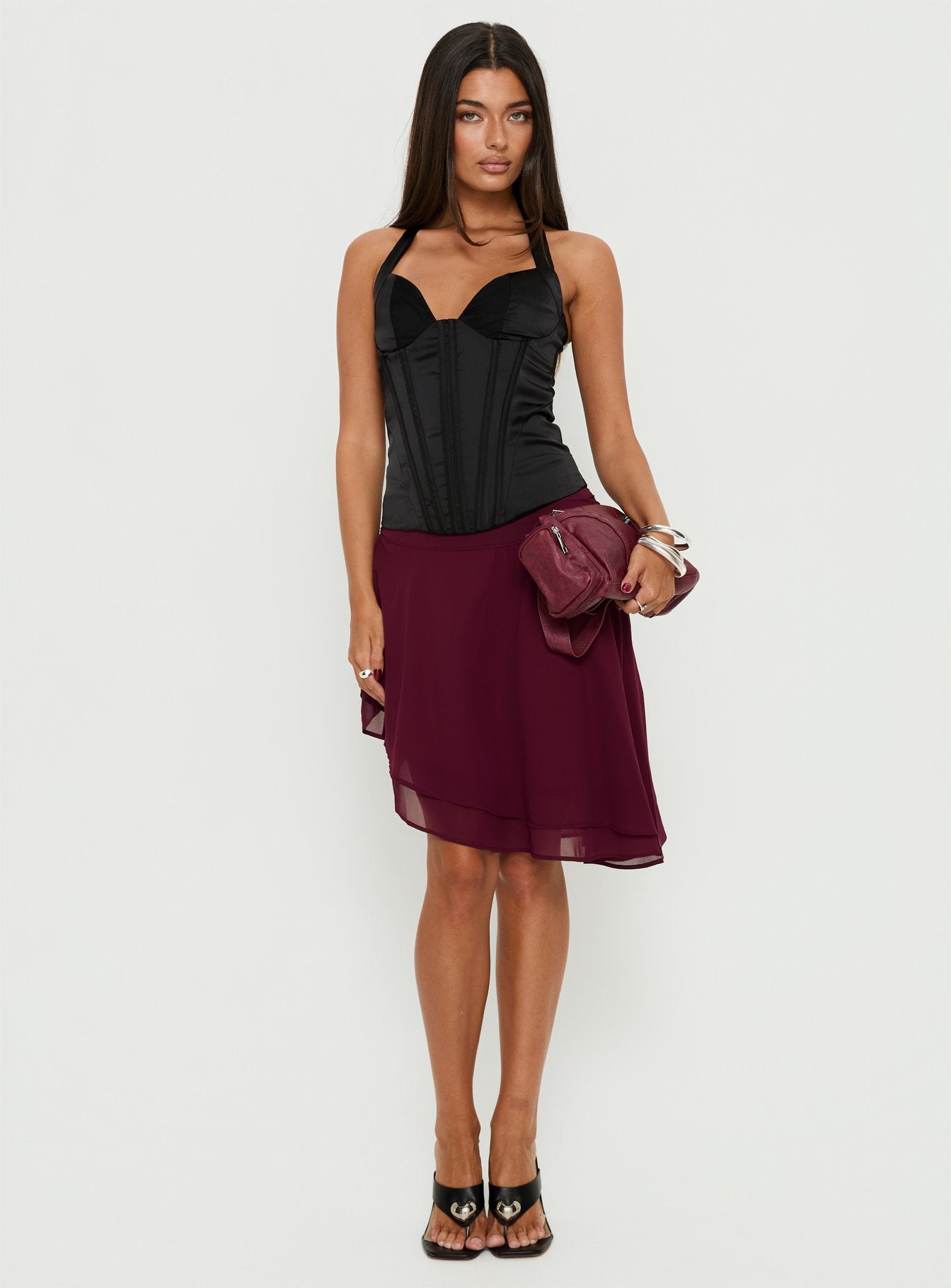 Raeshelle Halter Corset Top Black - Image 3