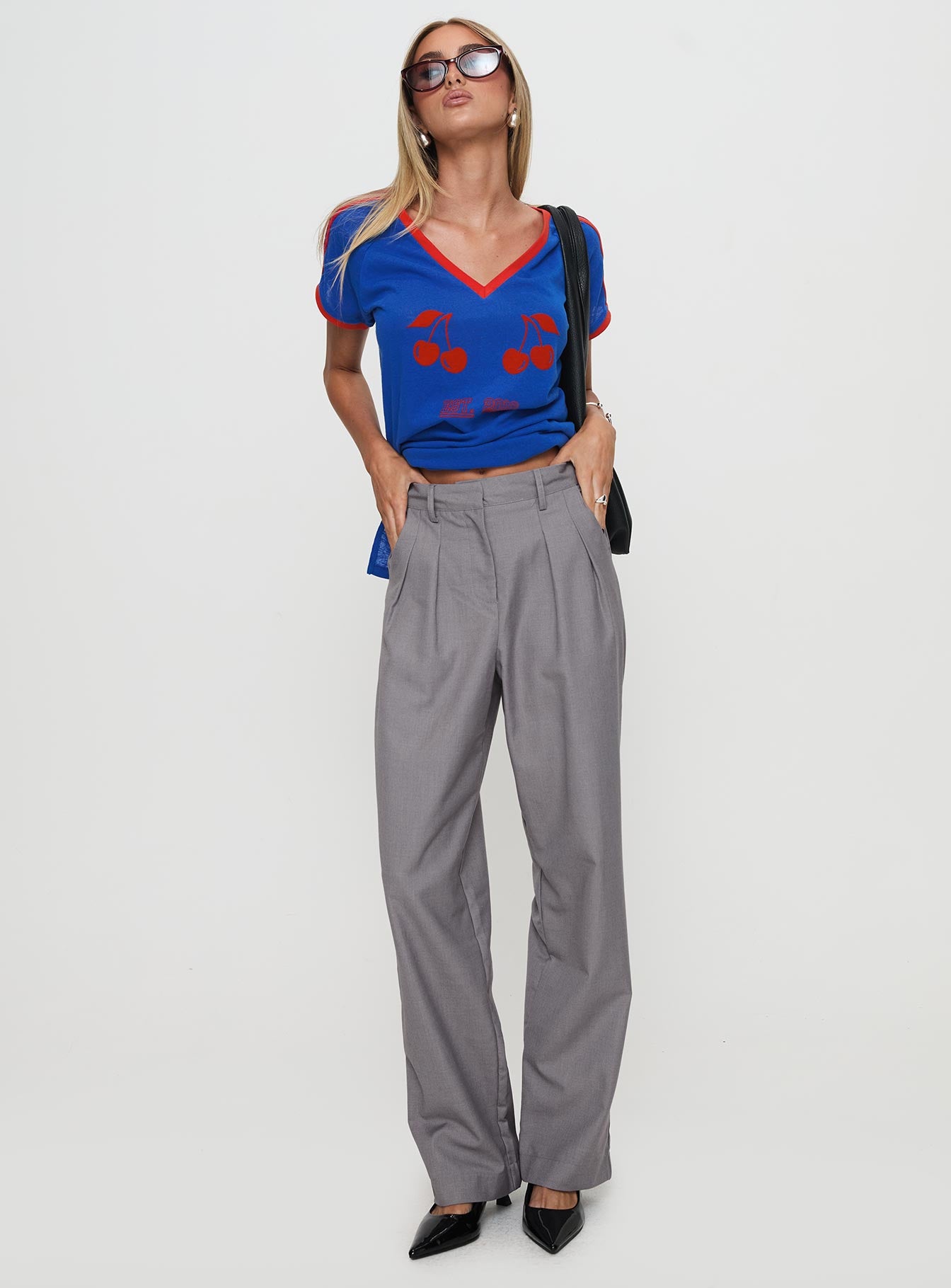 Expertise Low Rise Pleat Pant Grey - Image 3