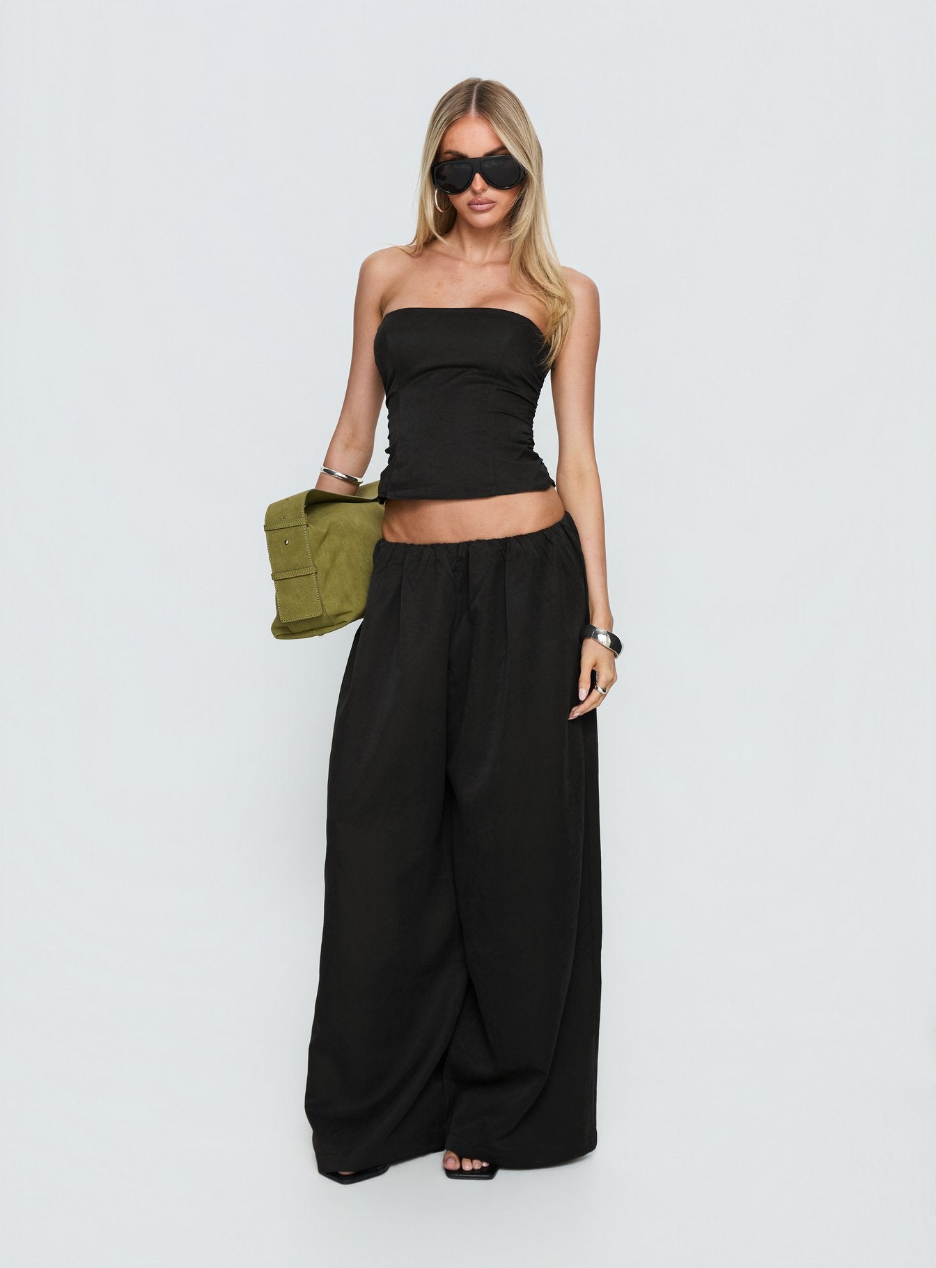Odara Wide Leg Pants Black - Image 3