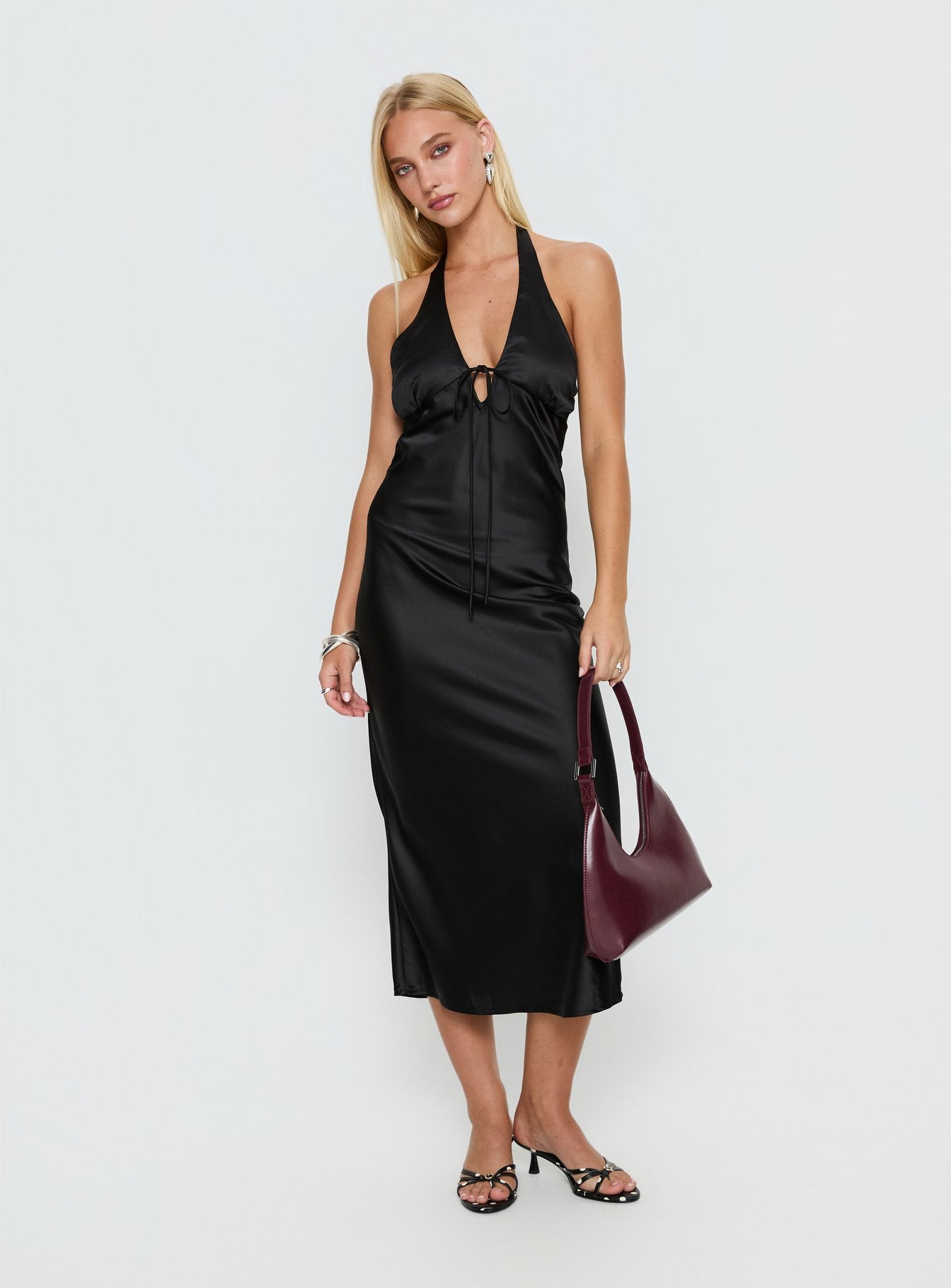 Jessamyn Halter Maxi Dress Black - Image 2