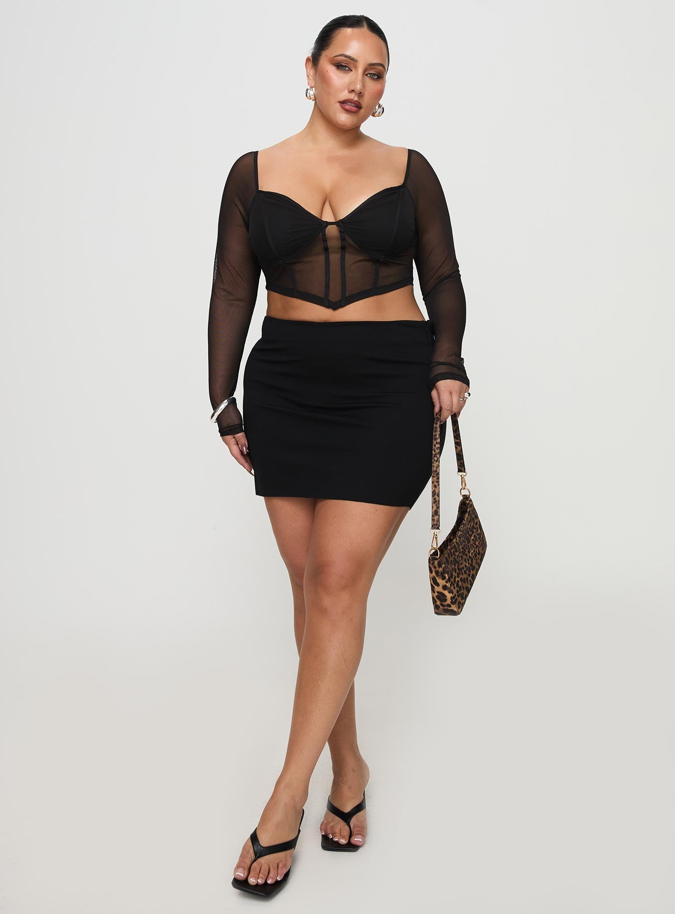 Maranta Long Sleeve Top Black Curve - Image 3