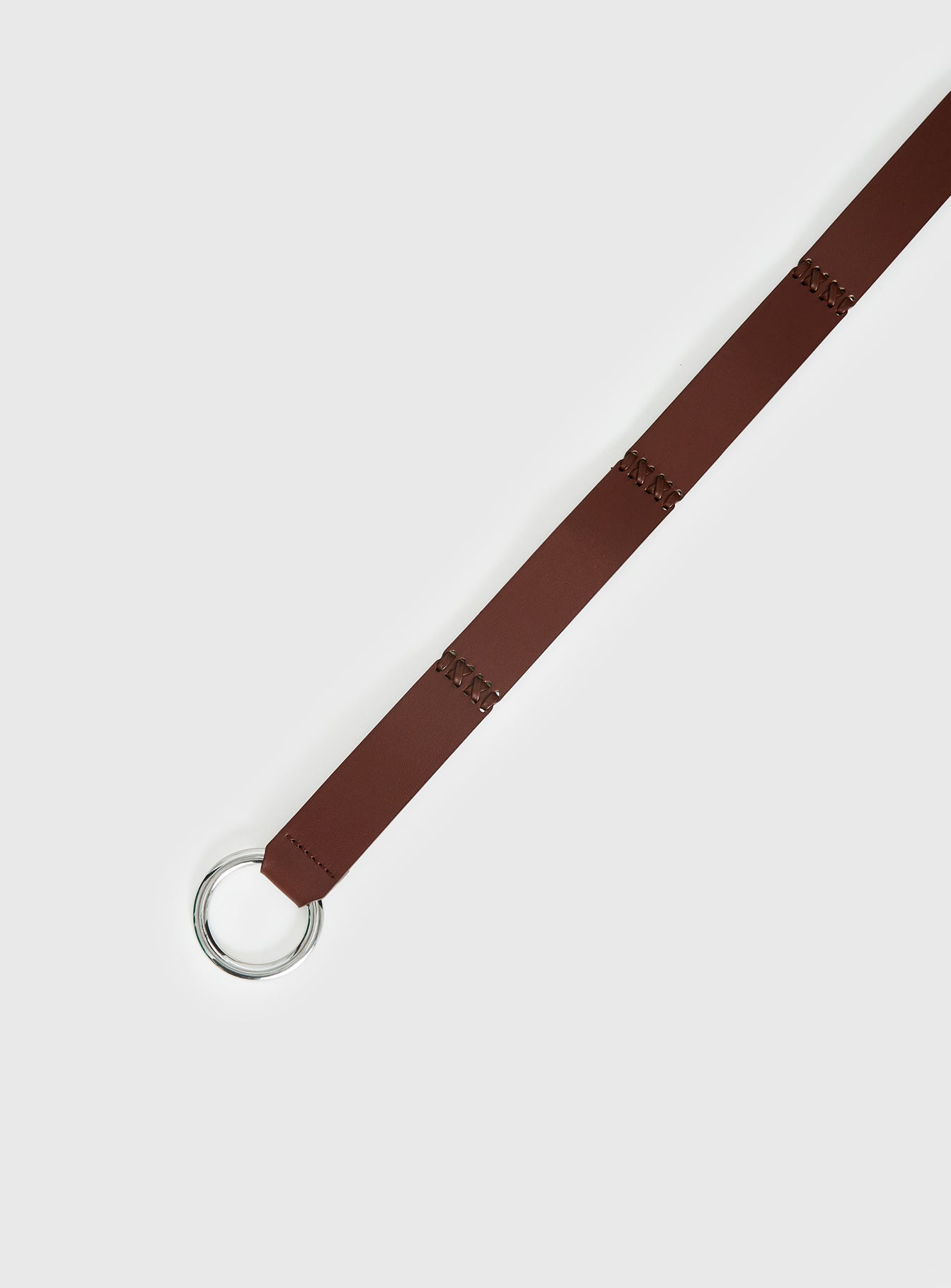 Evera Ring Detail Tassel Belt Brown / Silver - Image 3