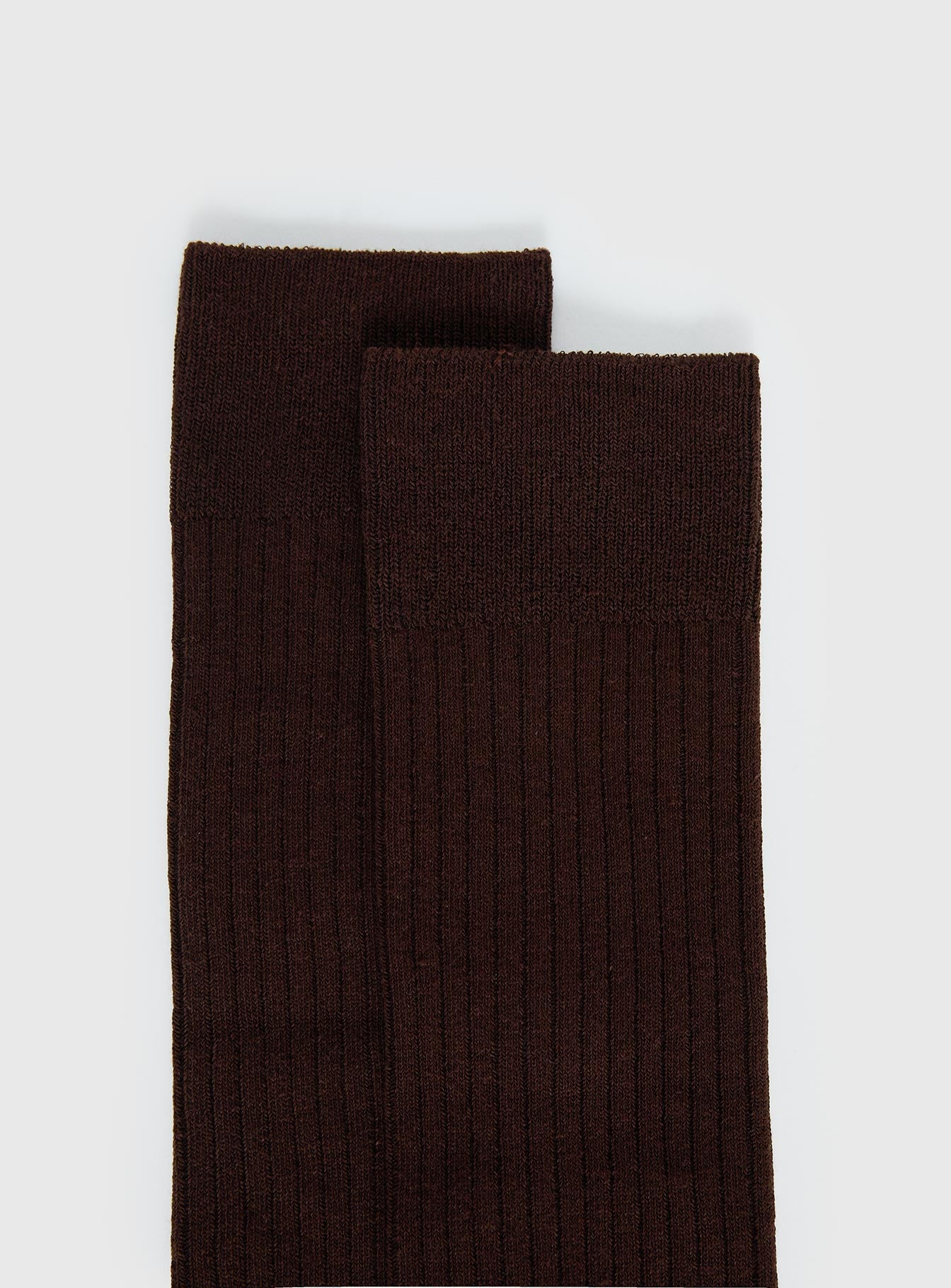 Kosie Ribbed Socks Chocolate - Image 3